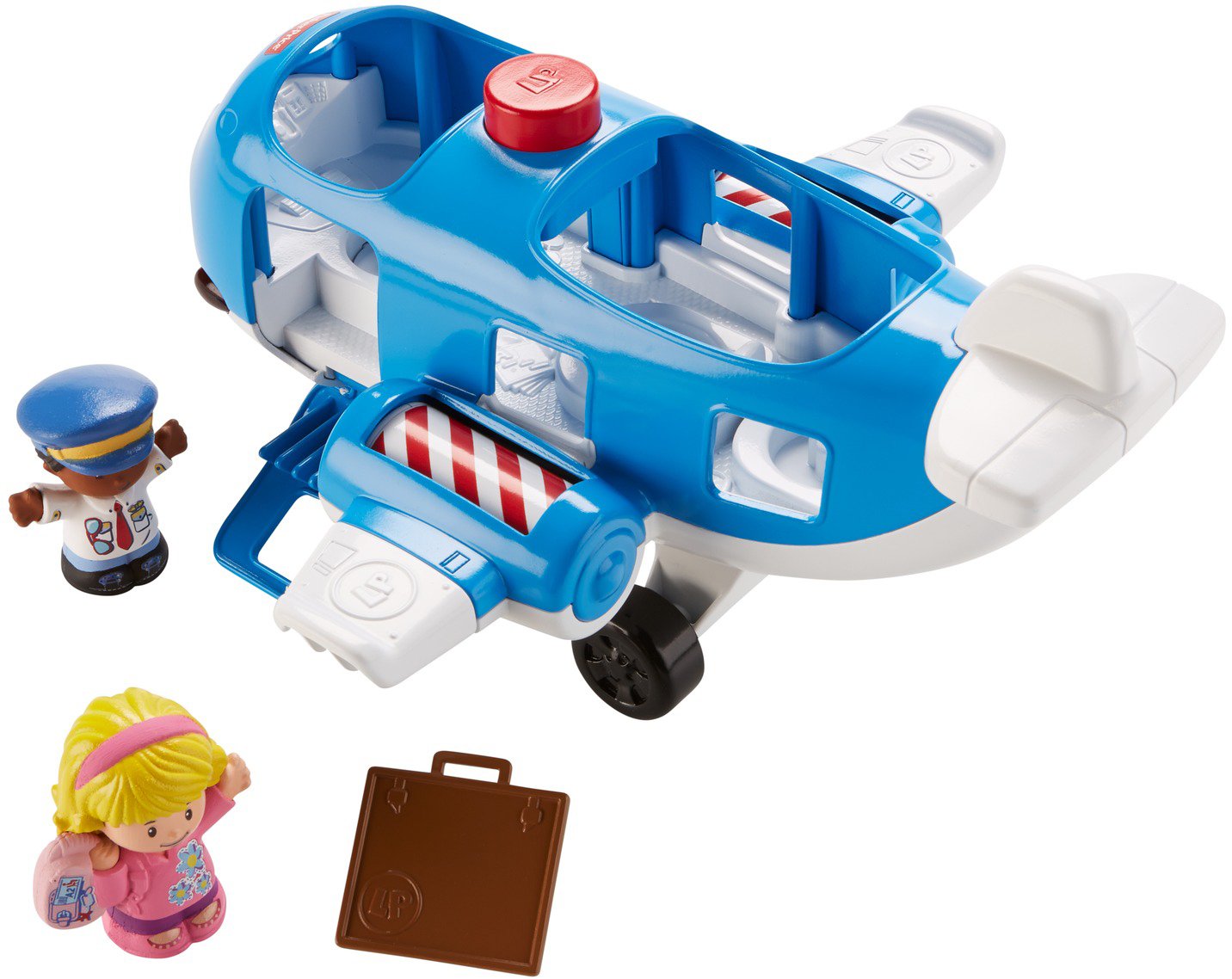 Fisher-Price Little People Airplane Toy with Lights, Music & 2 Figures - Interactive Pretend Play Airplane for Toddlers | Travel Toy for Kids, Perfect for Home & Airplane Role Play