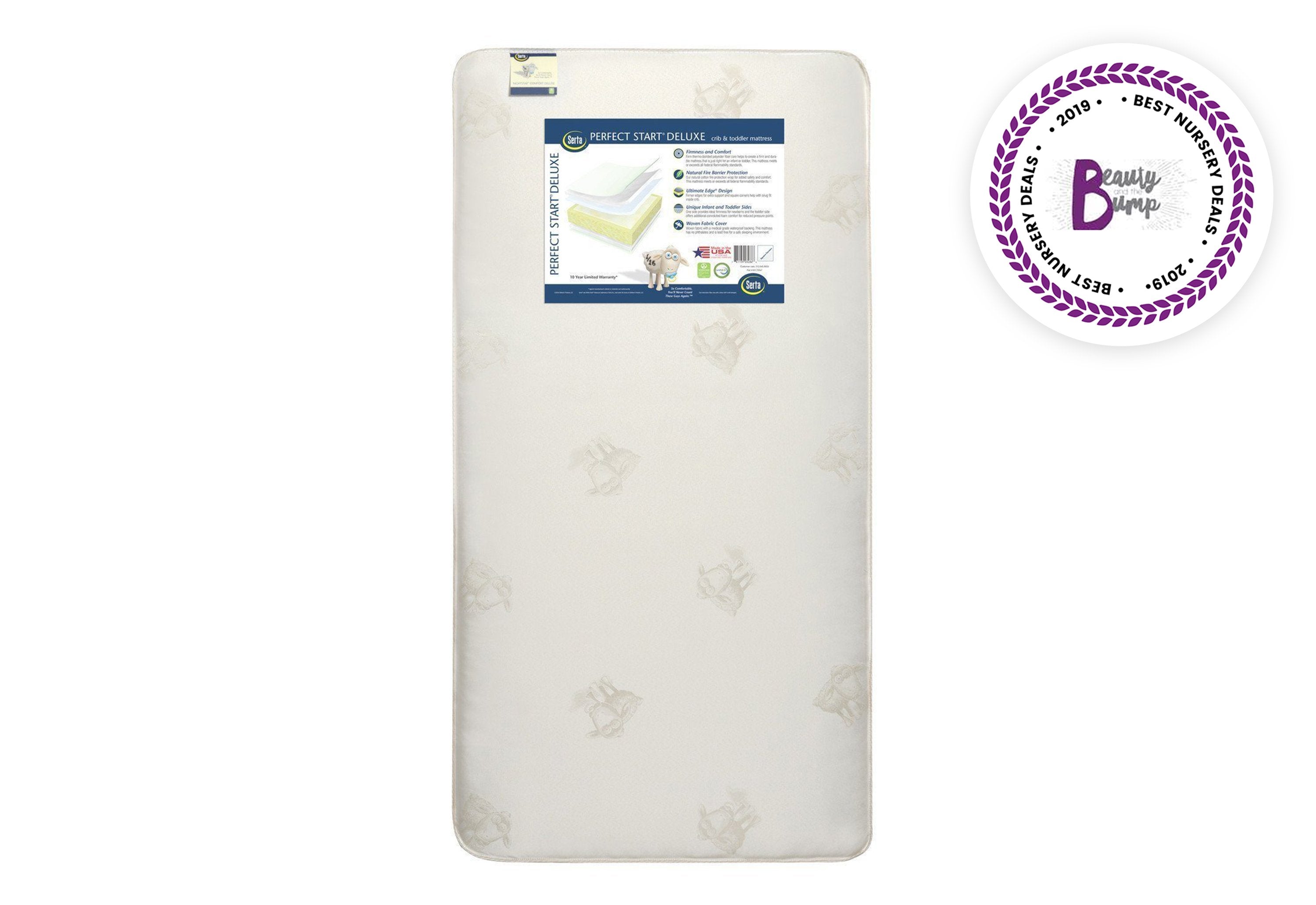 Serta Perfect Start® Deluxe Crib & Toddler Mattress - Firm Support for Baby & Toddler Sleep Safety - Ideal for Nursery, Daycare & Travel Cribs