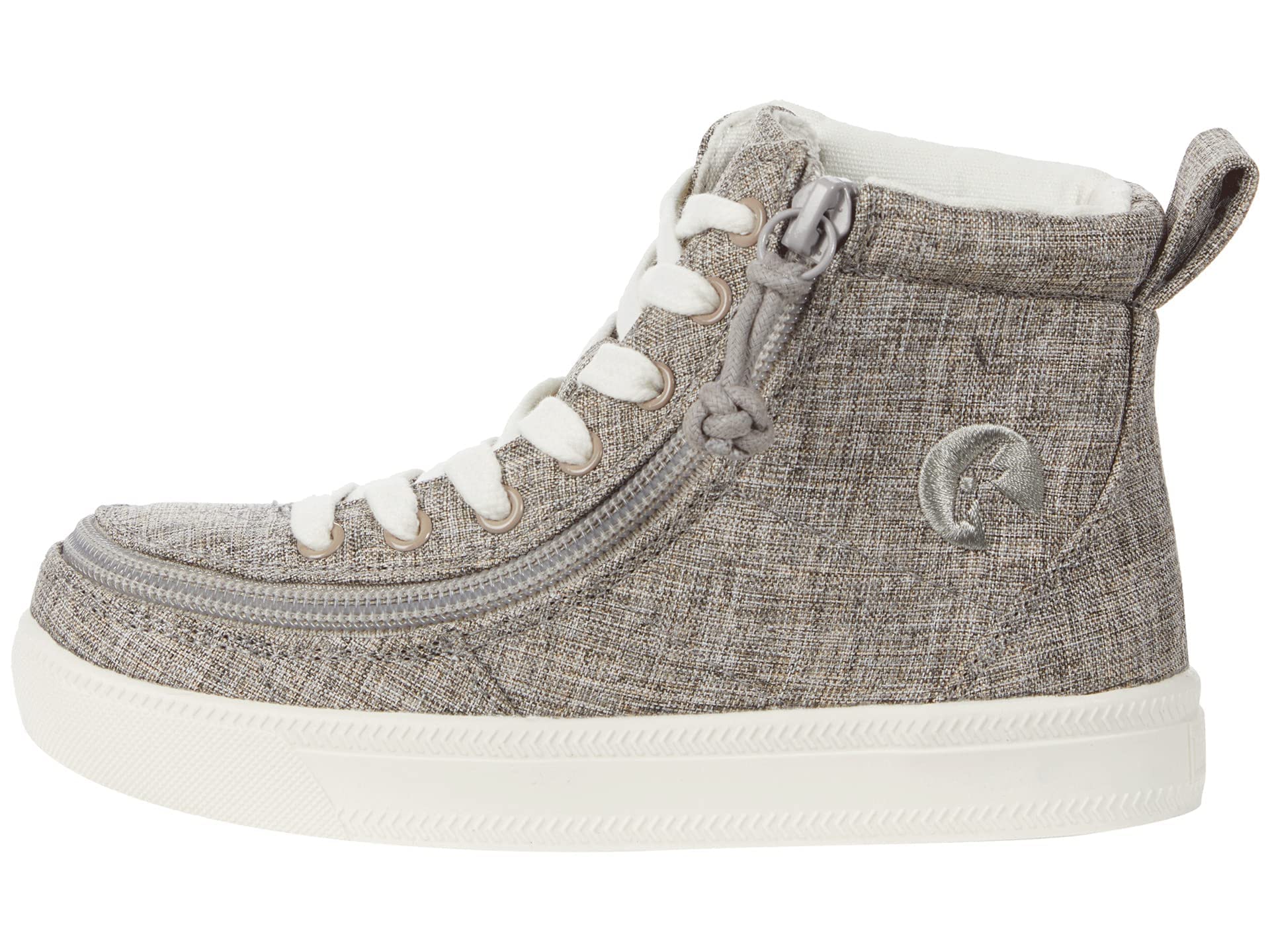 BILLY Footwear Kids Classic Lace High II Sneakers - Adjustable Laces with Wrap Zipper Closure | Durable Lightweight Shoes for Little & Big Kids | Perfect for School, Play & Everyday Wear
