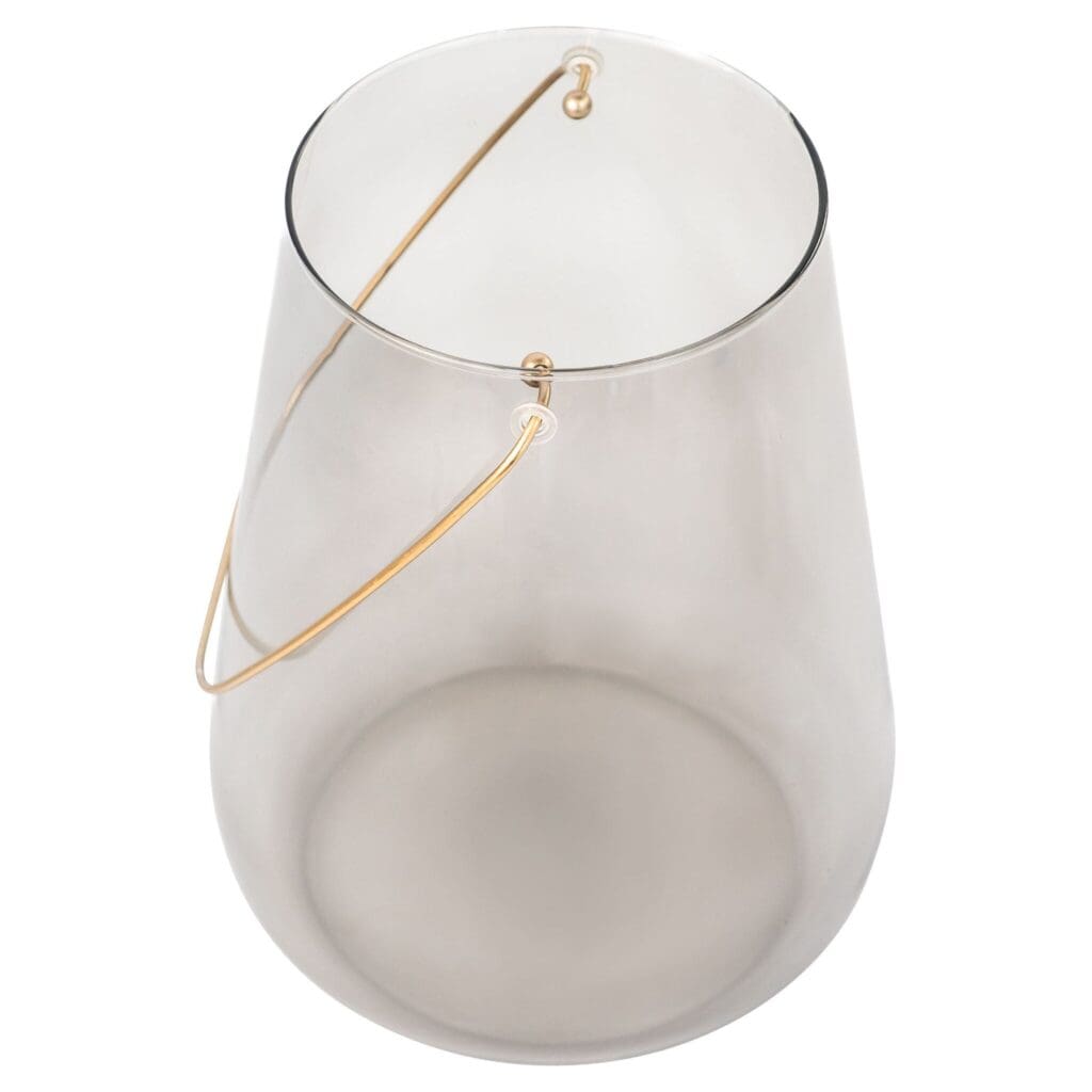 Cyan Design 11767 Water Drop Hurricane Candle Holder - Smoked Glass Tall Vase for Home Decor, Wedding Centerpiece & Tabletop Display