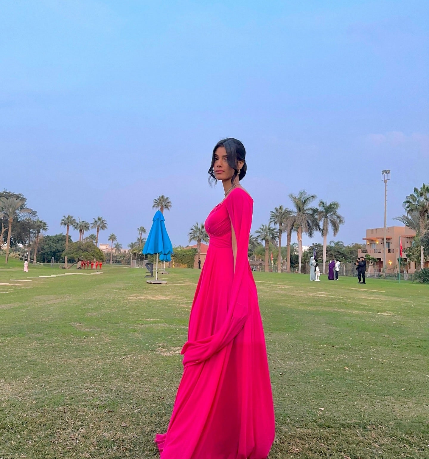 Elegant Hot Pink A-Line Chiffon Prom Dress for Wedding Guest - J6195 | Perfect for Homecoming, Formal Events & Special Occasions