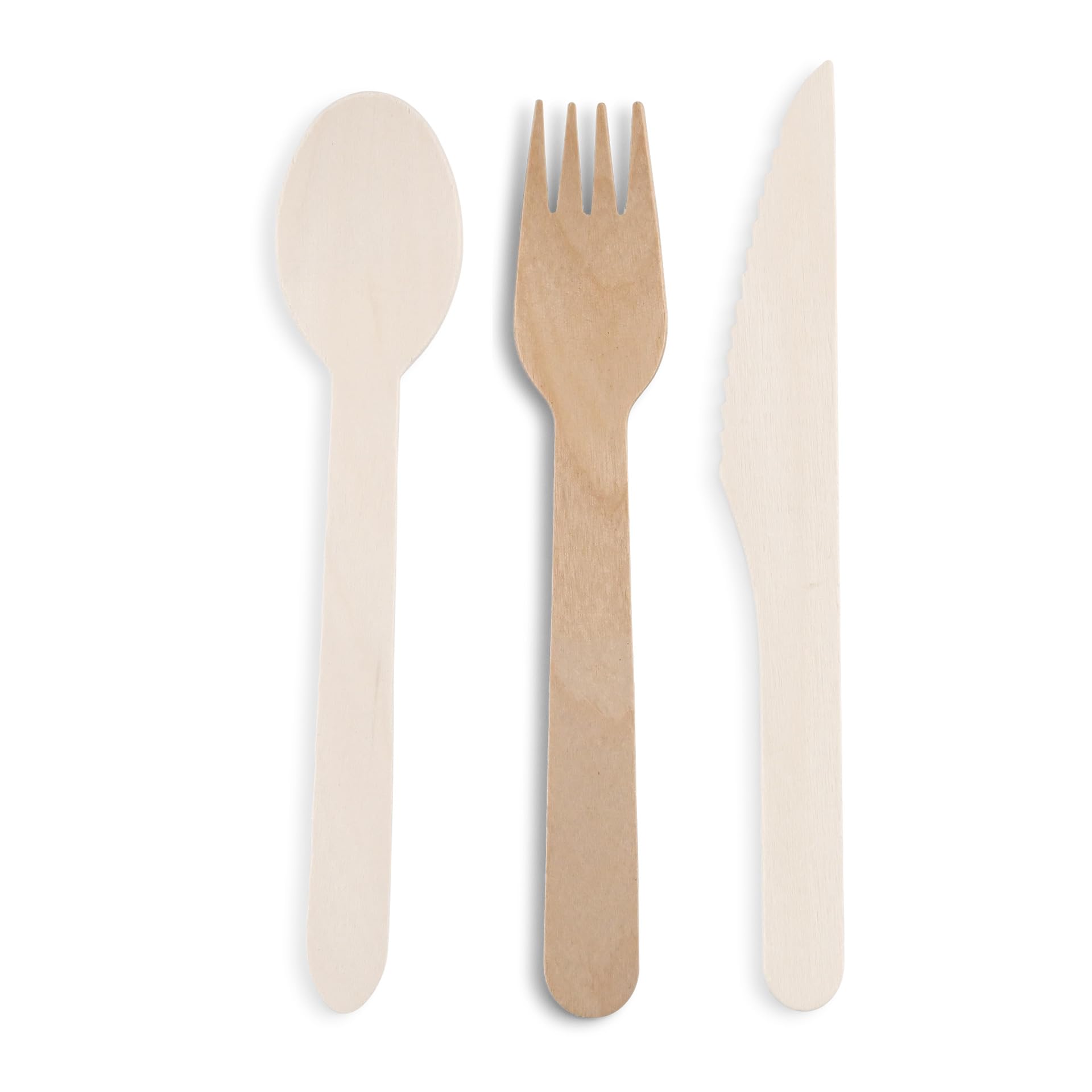 BIOZOYG 1000 Pcs 6.5 Inch Disposable Wooden Forks - Biodegradable Eco-Friendly Cutlery Set for Parties, BBQs, Picnics, Camping & Outdoor Dining - Sustainable Wood Utensils for Home, Restaurant & Catering Events