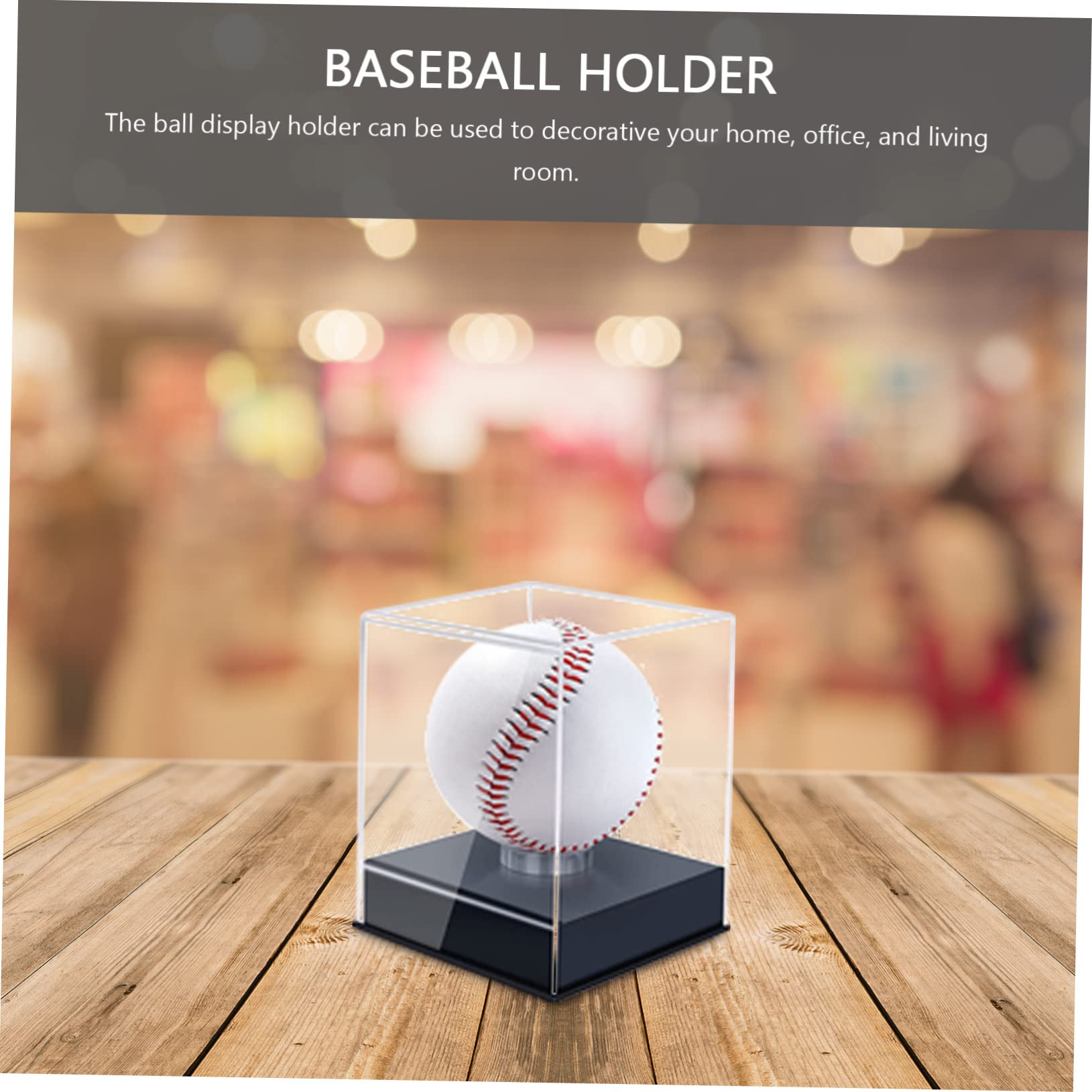 NOLITOY 4-Piece Acrylic Baseball Display Case Set - Clear Baseball Trophy Box for Collectibles, Memorabilia & Awards - Perfect for Home Decor, Sports Fan Gifts & Baseball Storage Solutions
