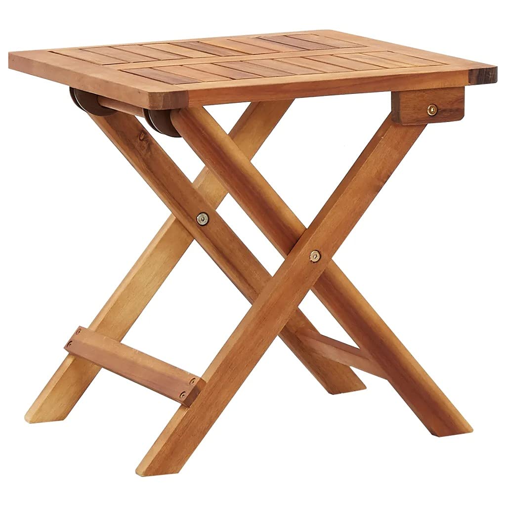 ZAMAX Acacia Wood Folding Coffee Table - Weather Resistant Outdoor Side Table for Patio, Balcony, Pool Deck