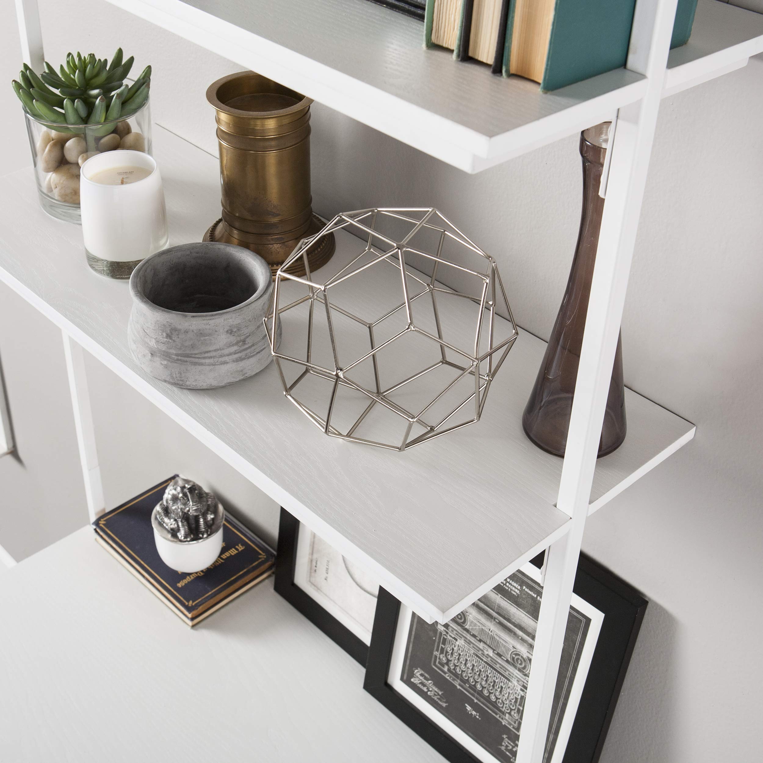 SEI Furniture Haeloen 30 Inch White Wall Mounted Desk - Space Saving Floating Desk for Small Home Office, Dorm Room & Apartment