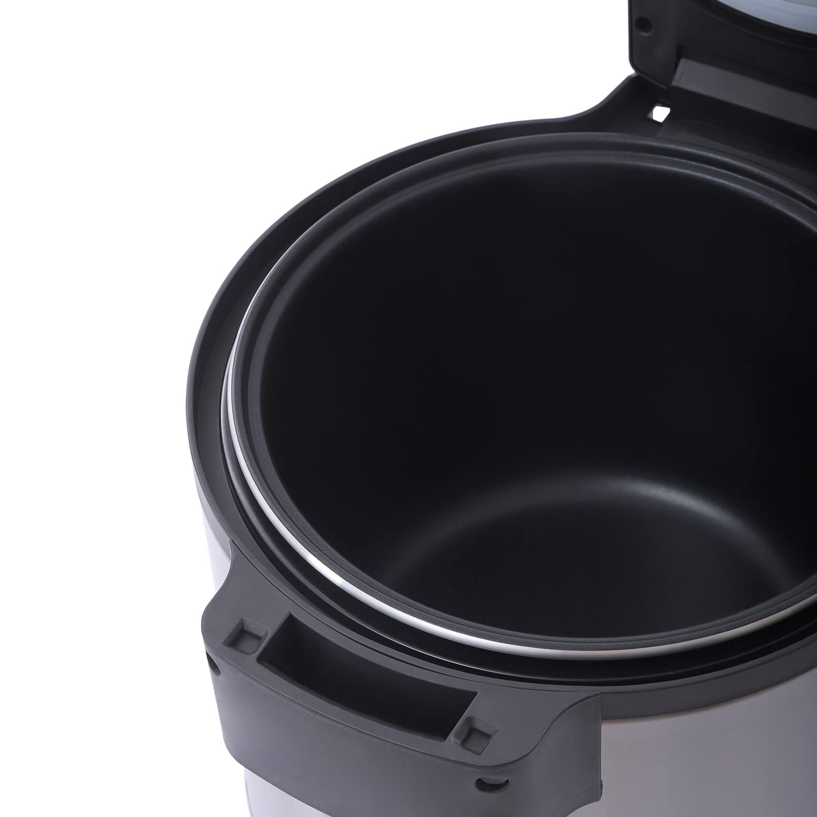 110W Commercial-Grade Electric Rice Warmer & Cooker - 19L/20Qt Stainless Steel with Non-Stick Inner Pot & Cover - Perfect for Restaurants, Catering & Home Kitchens - Includes Rice Scoop (Silver)