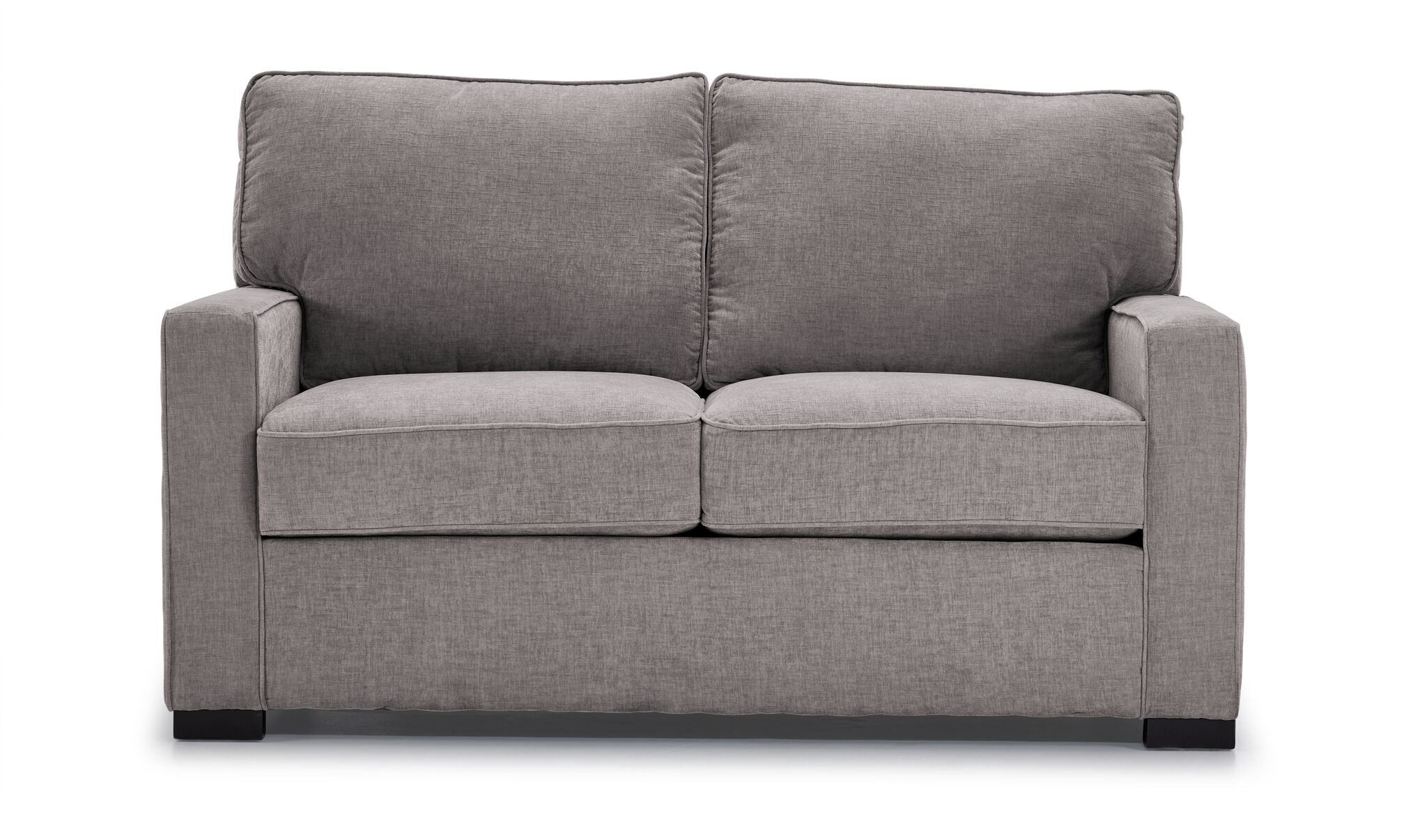 Charlotte Loveseat in Smoke Gray - Modern Small Couch for Living Room, Bedroom, or Office - Perfect for Cozy Spaces and Small Apartments