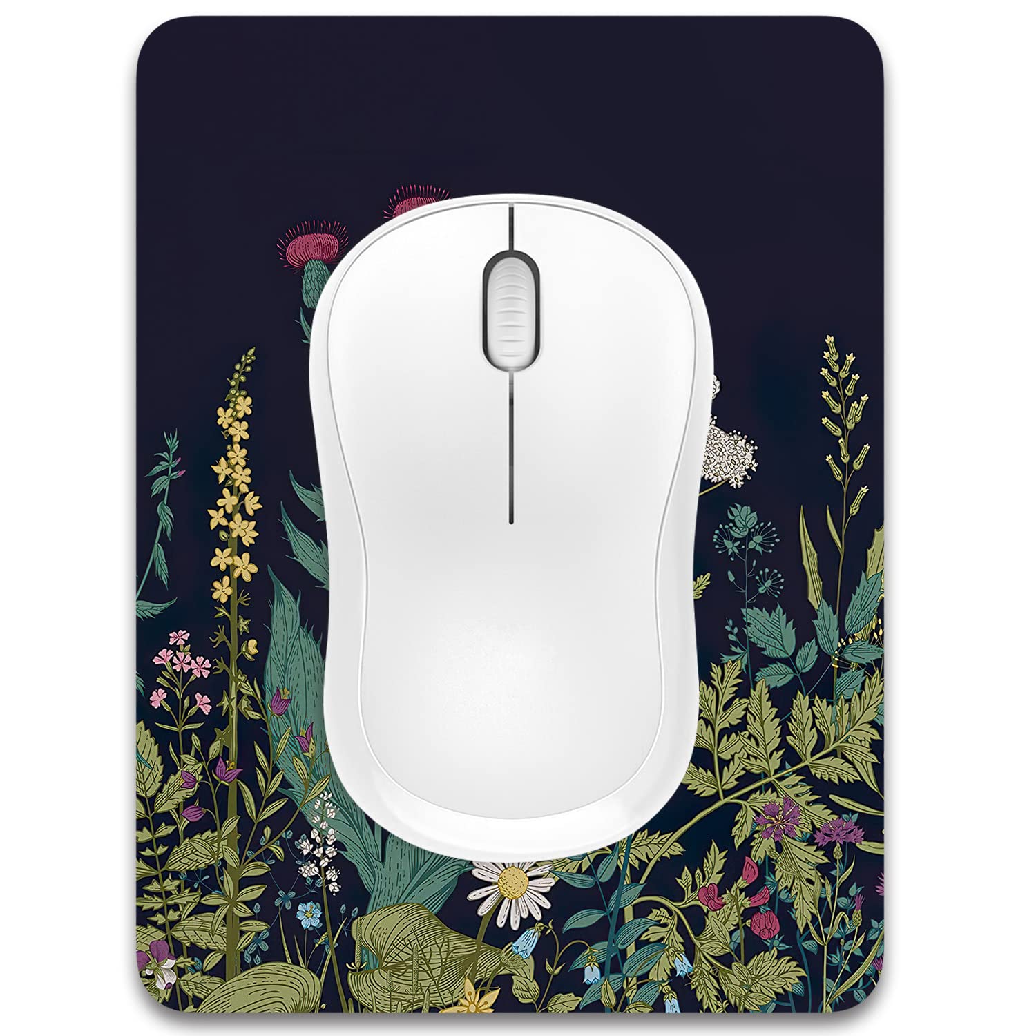 Dapesuom Small Mouse Pad 6x8 Inch - Non-Slip Rubber Base, Waterproof Desk Mat for Wireless Mouse & Laptop - Cute Floral Design for Women, Men & Kids - Perfect for Home Office, Gaming & Travel Use