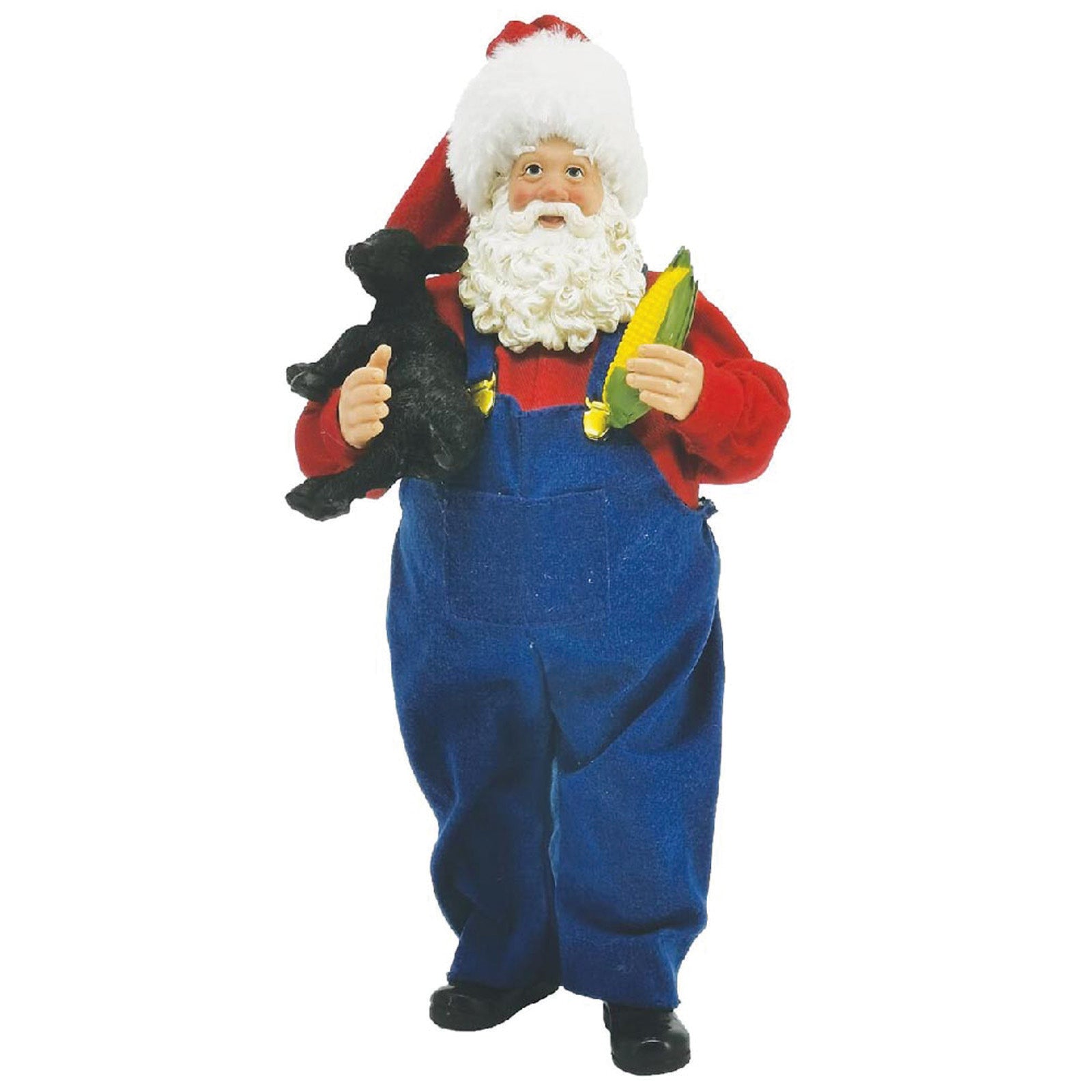 Farmer And The Calf 10 Santa Christmas Ornament - Handmade Farmhouse Holiday Decor for Tree, Mantel & Gift Giving