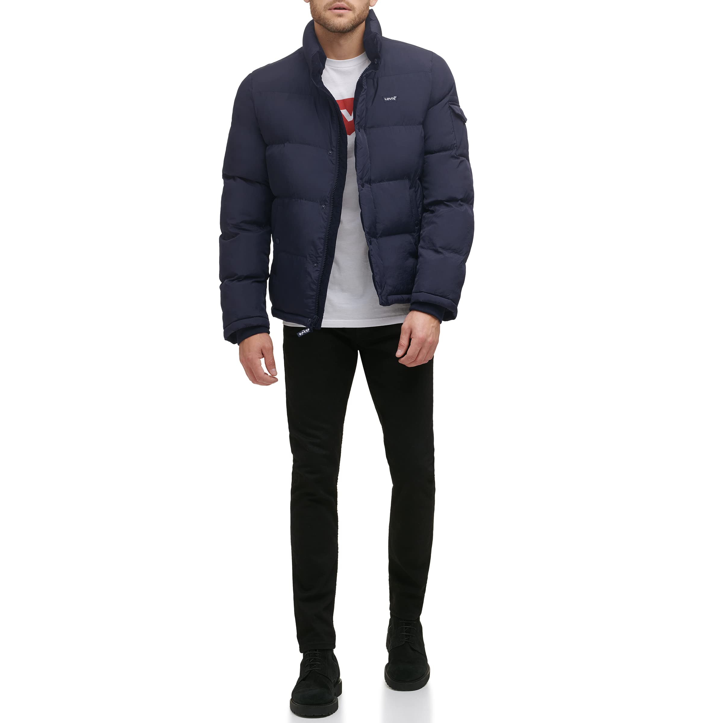 Levi's Men's Bubble Puffer Jacket - Lightweight Winter Coat for Cold Weather, Water-Resistant & Warm - Perfect for Outdoor Activities, Travel & Daily Wear