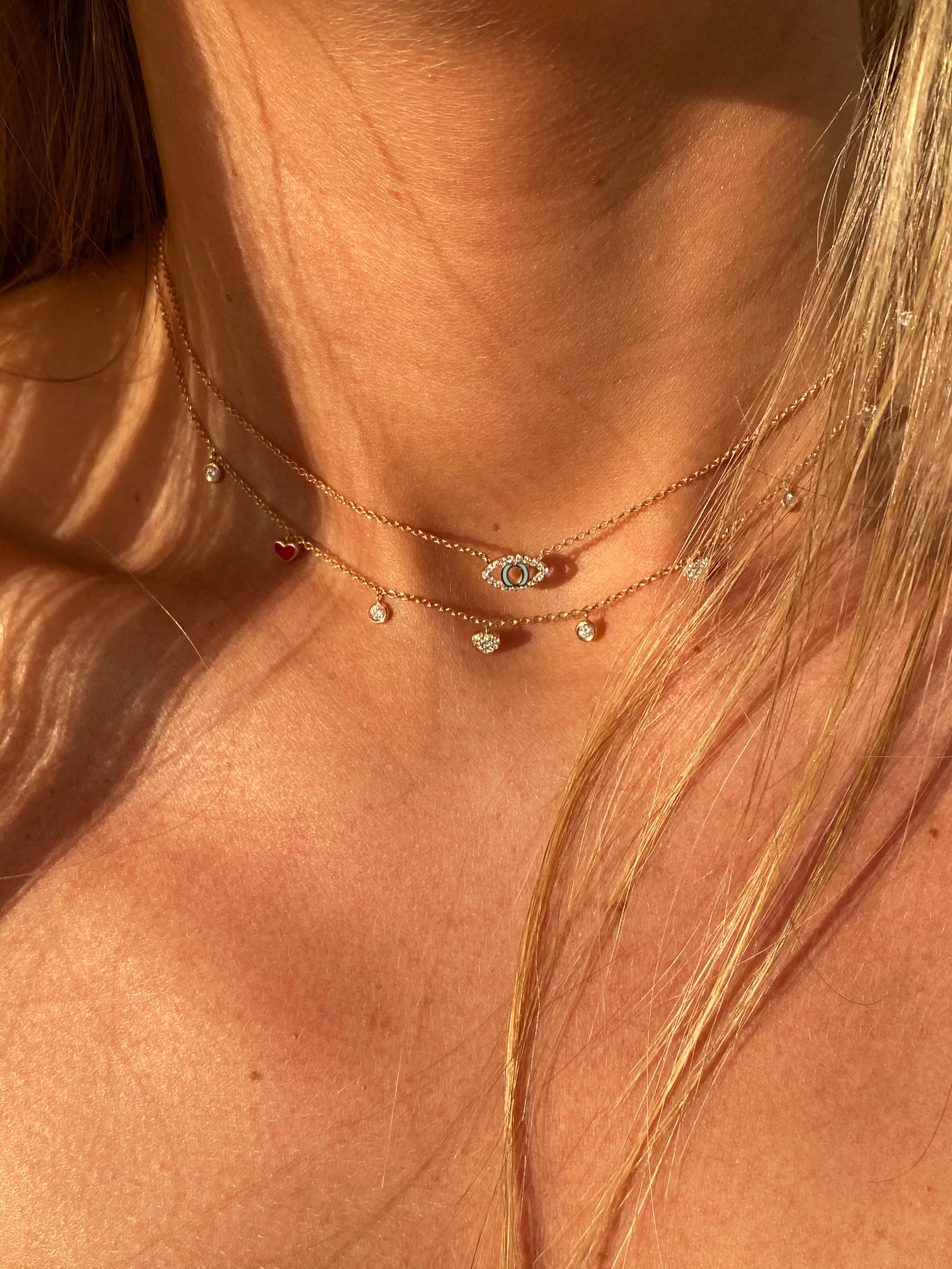 Elegant Eye Necklace for Women - Dainty Evil Eye Pendant Jewelry Gift for Her - Perfect for Everyday Wear, Protection & Spiritual Healing
