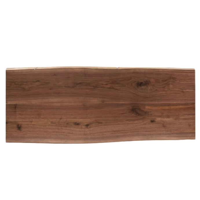 81.3x31.3/32.1/30.1x1.7 inch / 206.5x79.5/81.5/76.5x4.3 cm / Rich Dark Walnut Color / Natural edge large board table