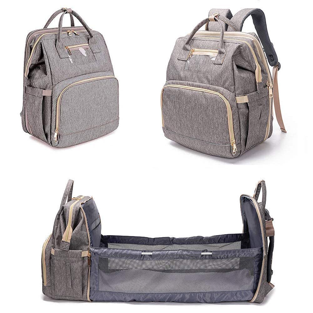 3-in-1 Foldable Travel Diaper Changing Station - Portable Baby Changing Pad with Large Capacity Storage Bag for Parents - Perfect for Airplane, Car & Outdoor Use