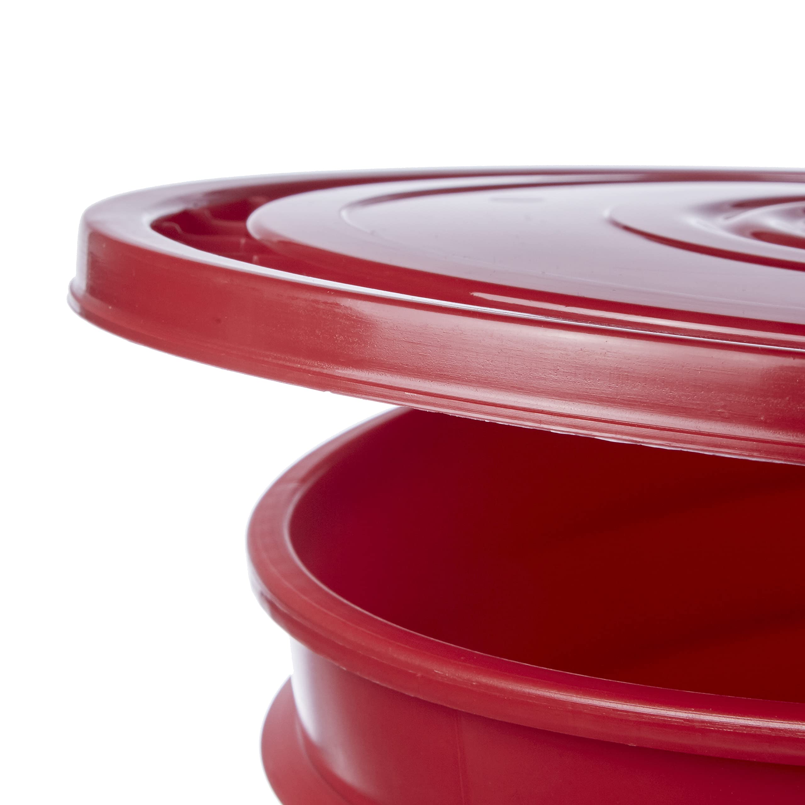 Hudson Exchange 5LHV-red Reusable Bucket Lid - Easy Peel Design Fits 3.5, 5, 6 & 7 Gallon Buckets - HPDE Plastic - Red - Perfect for Food Storage, Paint Mixing & Home Organization