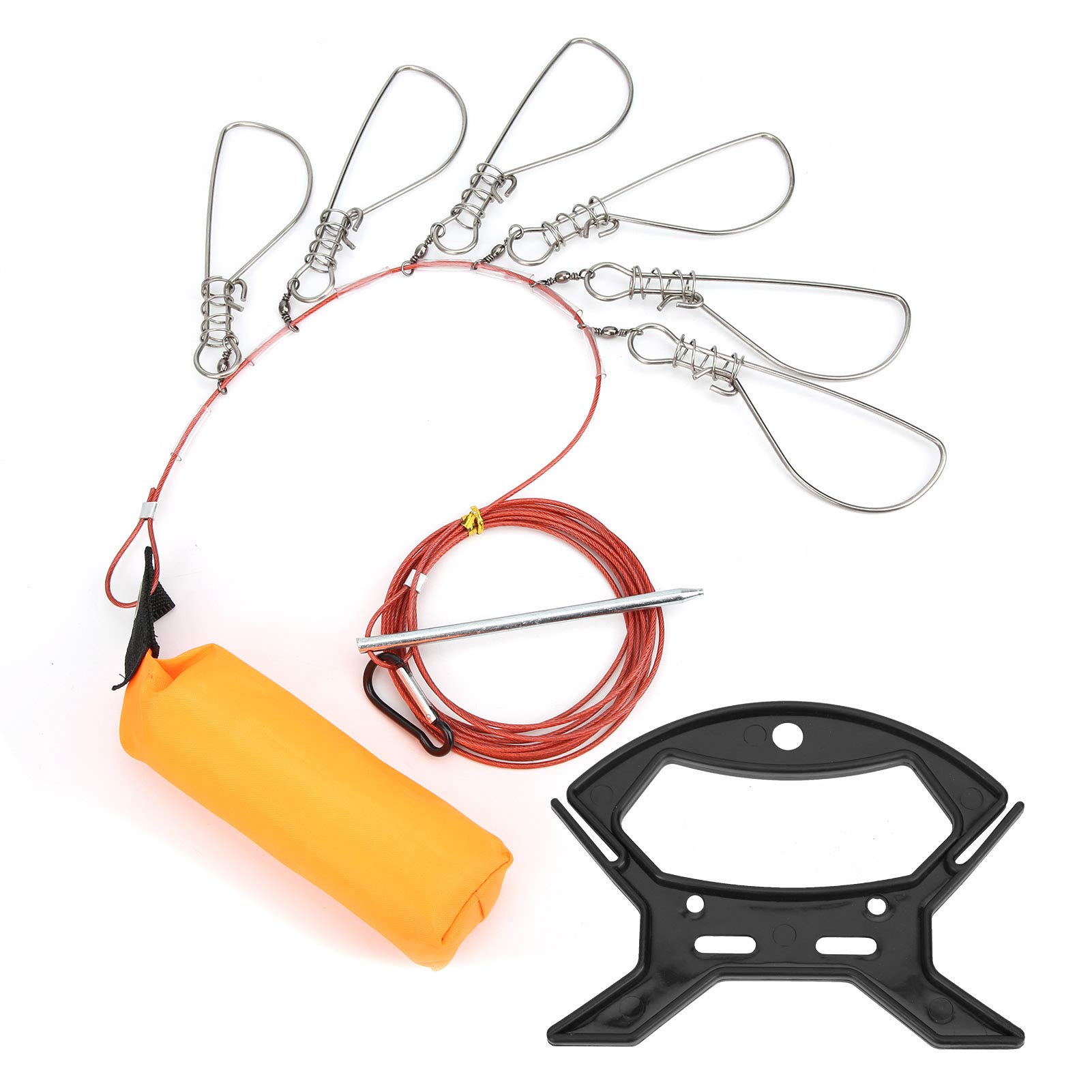 Durable Stainless Steel Live Fish Lock & Stringer for Saltwater and Freshwater Fishing - Ideal for Catch and Release, Kayak Fishing, and Shore Anglers