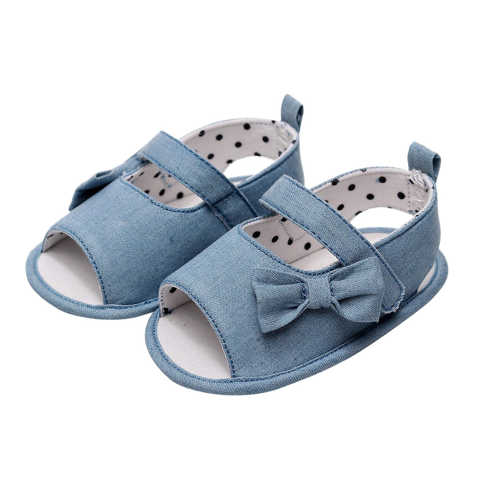 Breathable Closed Toe Sandals for Baby Boys & Girls 3-6 Months - Soft Bowknot Infant Shoes for Summer Walking & First Outfits