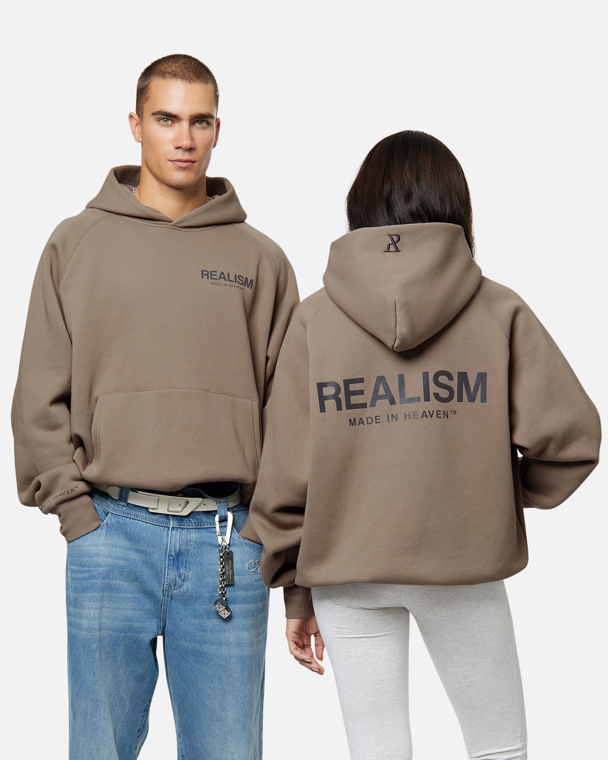 SSS Realism Heaven Logo Reflective Hoodie - Cement Grey | Streetwear Fashion for Men & Women | Perfect for Urban Outfits, Night Running & Casual Wear