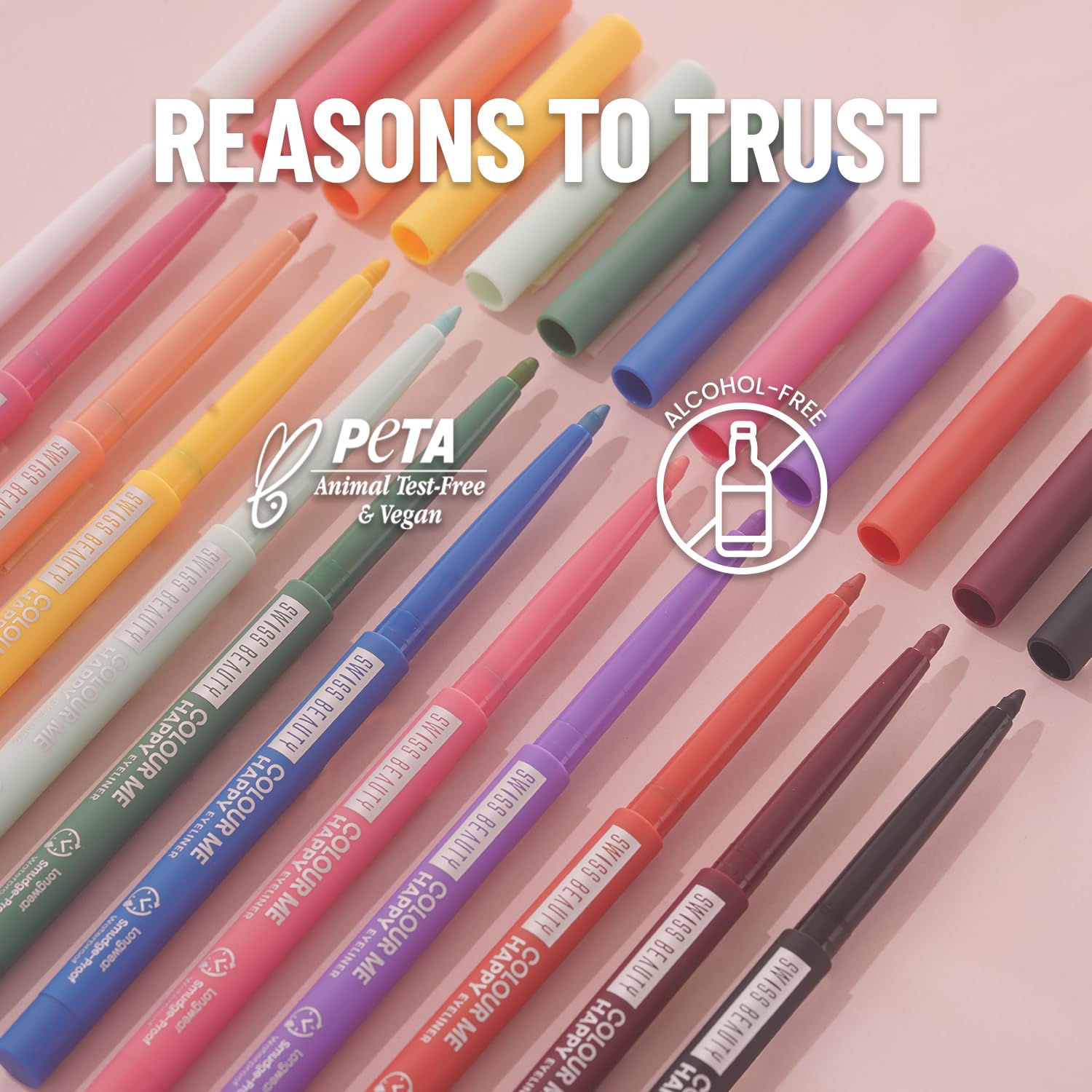 SWISS BEAUTY Color Me Happy Matte Pencil Eyeliner - Long Lasting Waterproof Eyeliner in Wine (SB-950-12) 1.0g | Perfect for Smoky Eyes & Everyday Makeup Looks