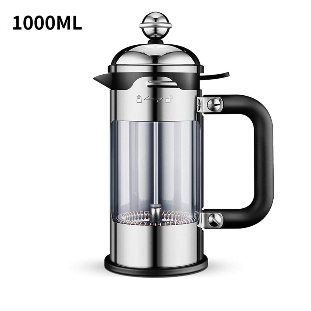 Premium French Press Coffee Maker - 304 Stainless Steel & Explosion-Proof Glass Stovetop Espresso Maker (350ml-1500ml) for Home, Office, Camping & Travel - Perfect for Coffee Lovers & Outdoor Enthusiasts