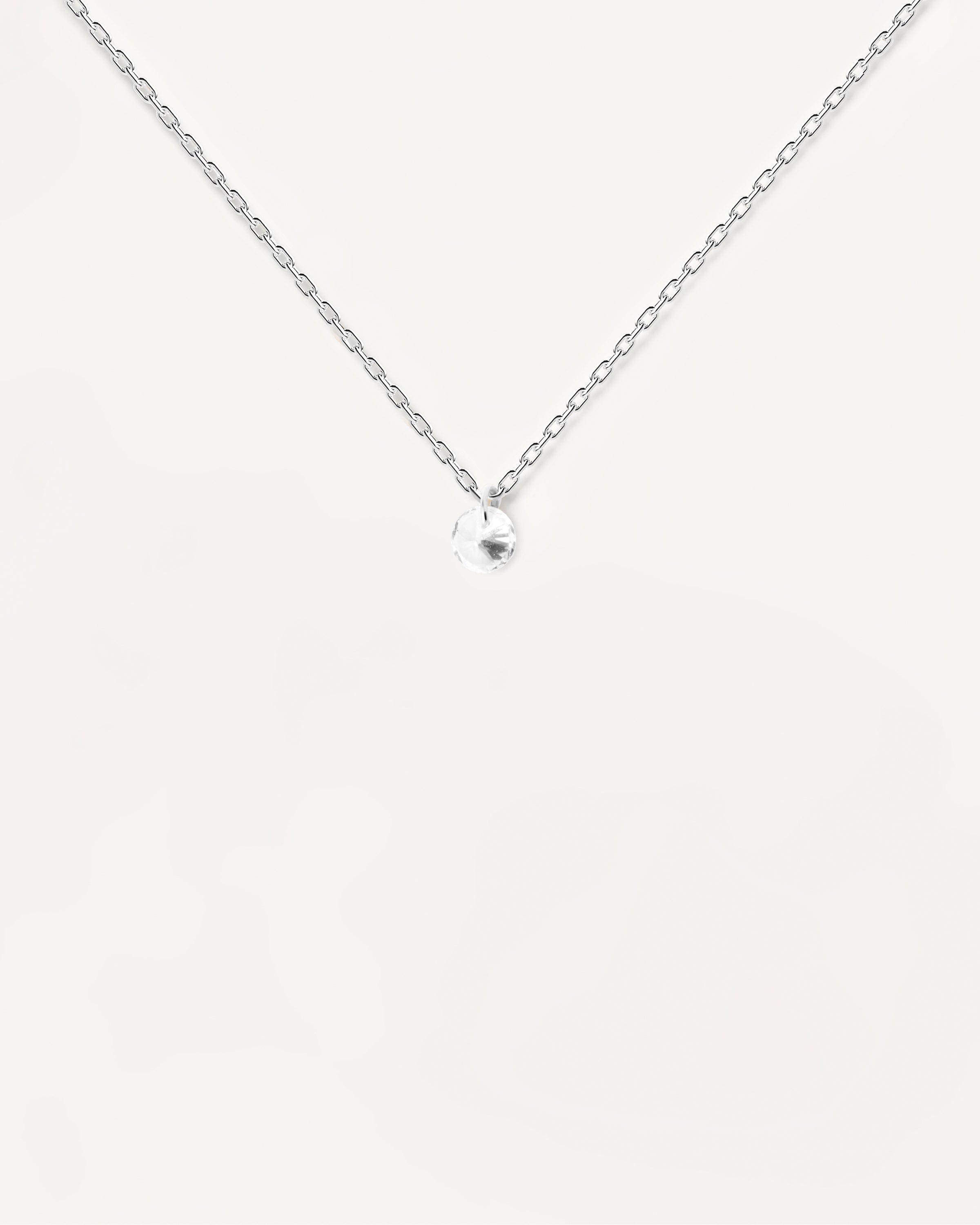 Joy Silver Solitary Necklace for Women - Elegant Minimalist Pendant Jewelry for Everyday Wear, Gifts & Special Occasions