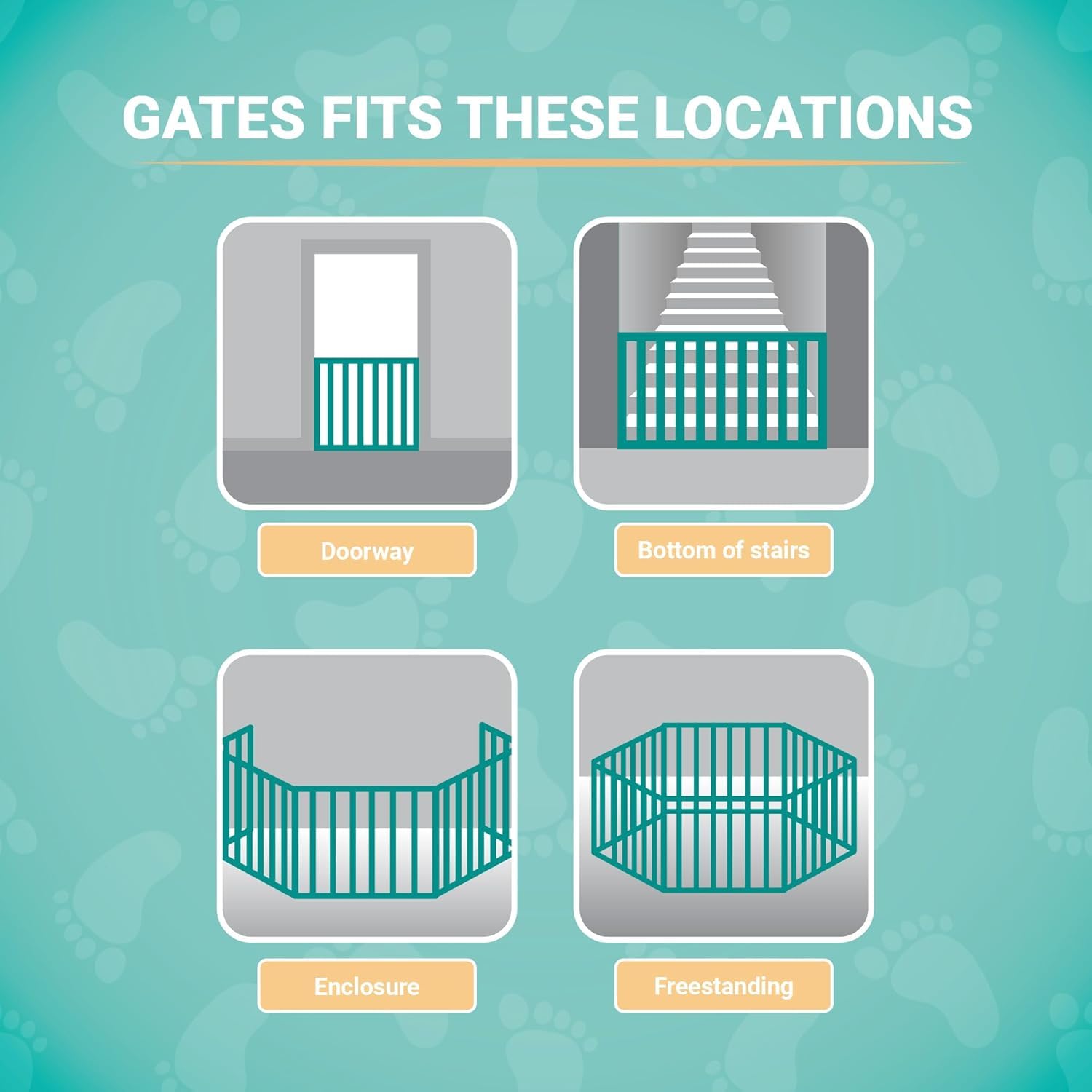 Command Pet Custom Fit Gate - 29.5 Inch White Pet Safety Gate (PG5300) - Perfect for Doorways, Hallways & Staircases to Keep Pets Safe