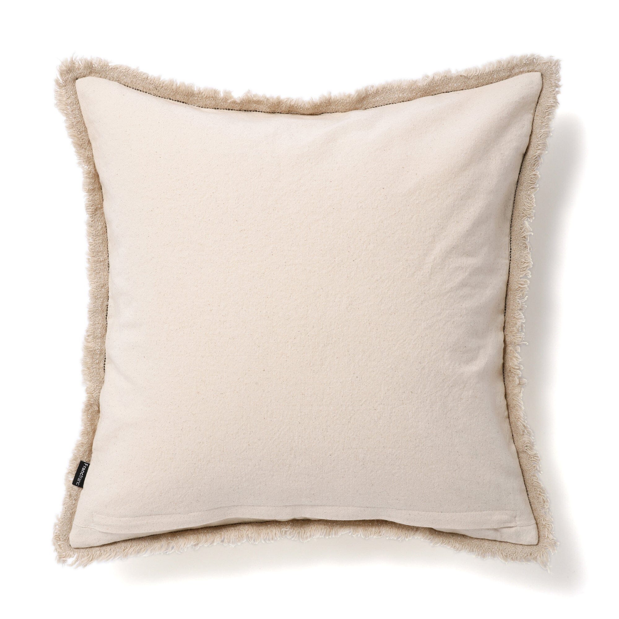 450x450 Botanical Applique Cushion Cover - Natural Cotton Decorative Pillow Case for Living Room, Bedroom & Sofa Decor