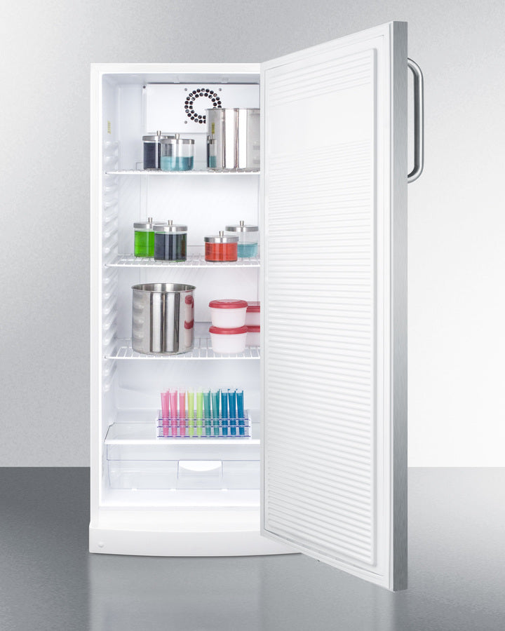 Accucold 24 Inch Wide All Refrigerator with Towel Bar Handle - Energy Efficient Compact Fridge for Small Spaces, Dorms, Offices & Home Use - FFAR10SSTB
