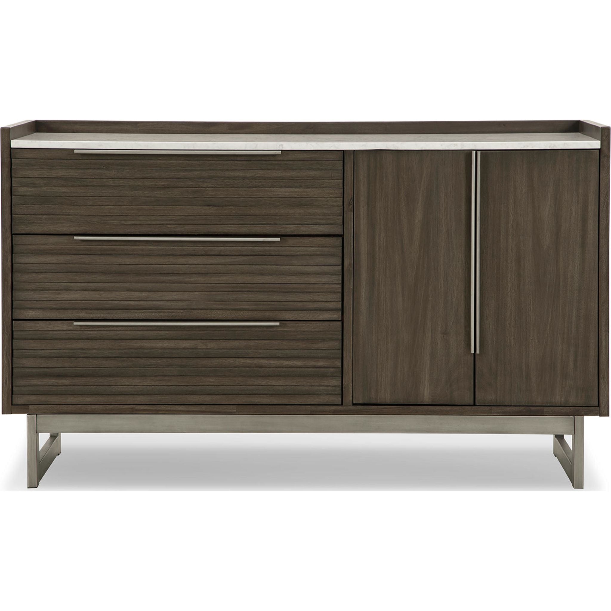 Arkenton 6-Drawer Dresser - Grayish Brown & White Finish, Modern Bedroom Storage for Clothes & Accessories | Perfect for Home, Dorm, or Apartment Organization