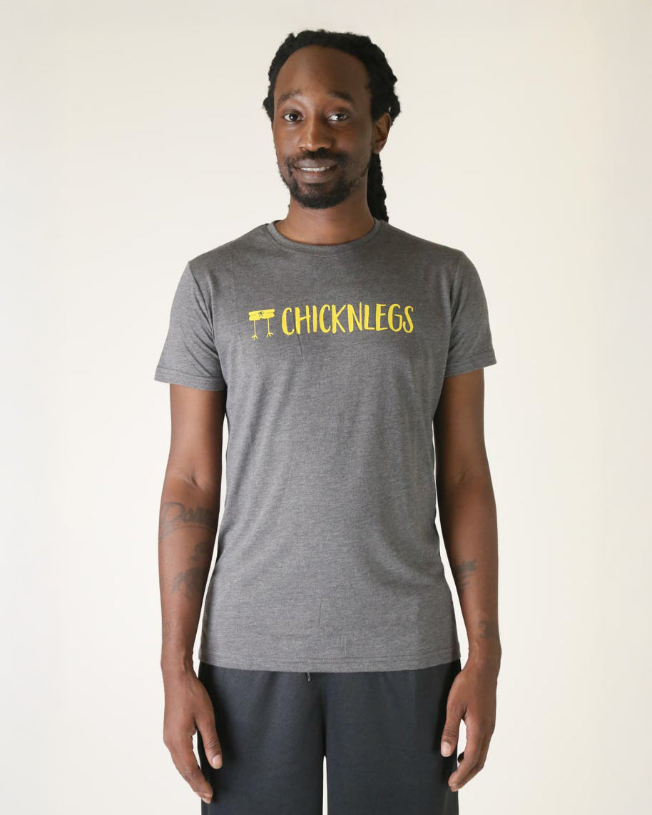 Premium Men's Heather Grey Cotton T-Shirt with Logo Print - Soft & Comfortable Casual Wear for Everyday Outfits, Gym, and Street Style