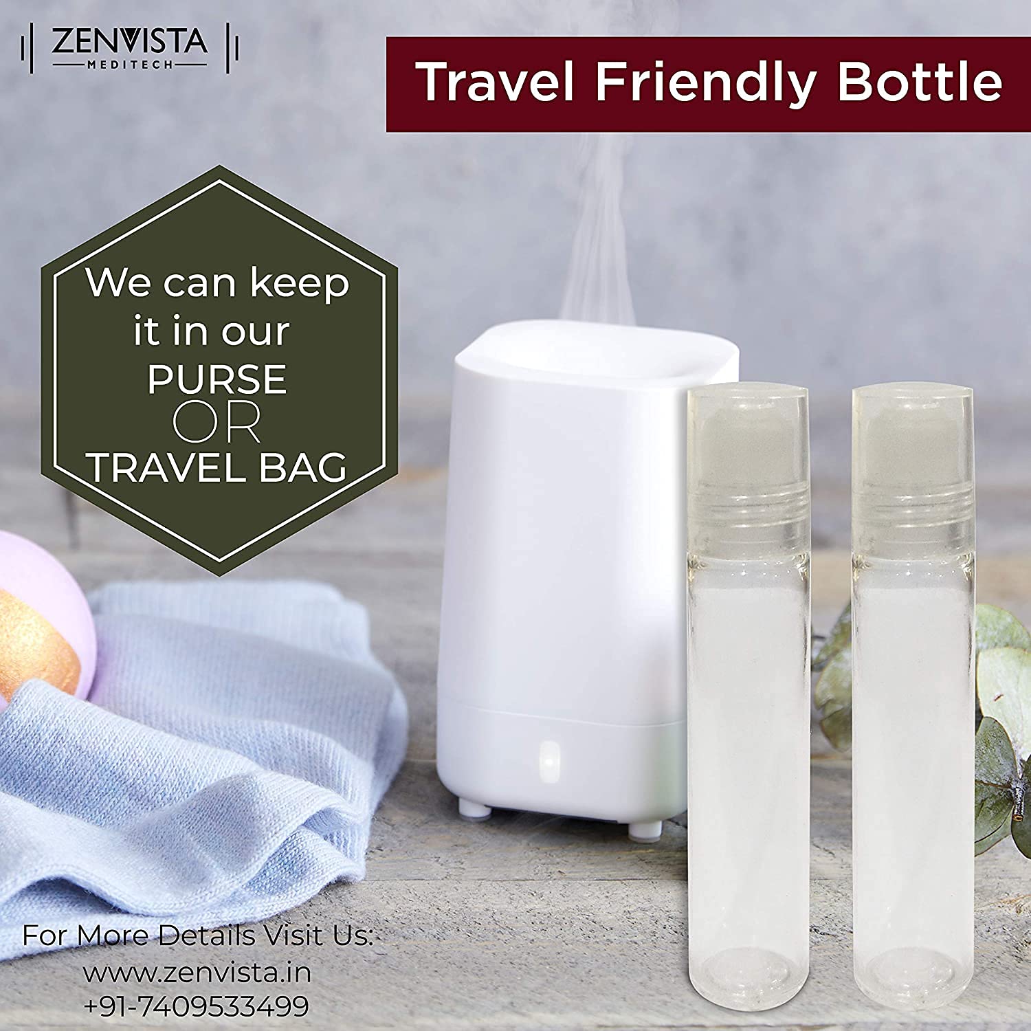 Zenvista Meditech Roll On Bottles - 20 Pack Empty Refillable Essential Oil Containers for Aromatherapy, DIY Skincare & Travel Size Liquids | Reusable Multi-Purpose Glass Bottles with Stainless Steel Roller Balls