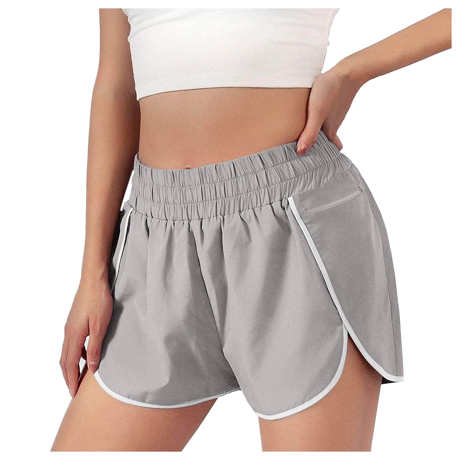 Women's Loose Fit Running Shorts with Elastic Waist & Pockets - Breathable Workout Athletic Shorts for Yoga, Gym, Jogging & Casual Wear
