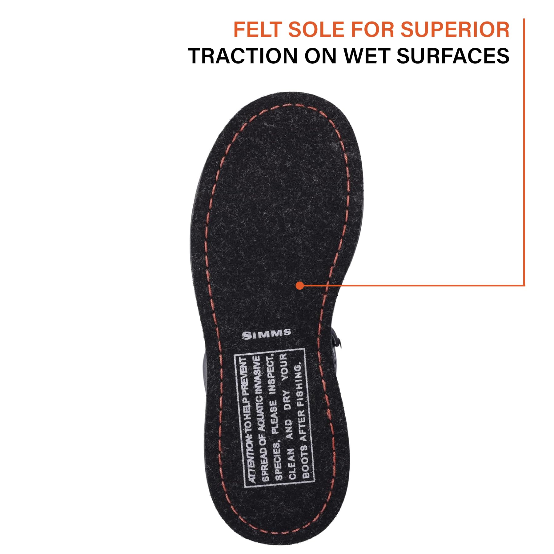 Simms Freestone Felt Sole Wading Boots for Fly Fishing - Waterproof Felt Bottom Fishing Boots for Men & Women - Ideal for Stream, River & Wetland Fishing Adventures