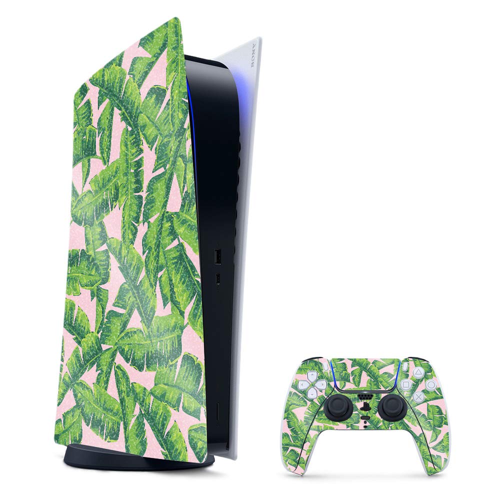 Glossy Glitter PS5 Skin - Jungle Glam | Durable Gaming Cover for Playstation 5 Digital Edition | Perfect for Gaming Setups & Streamers