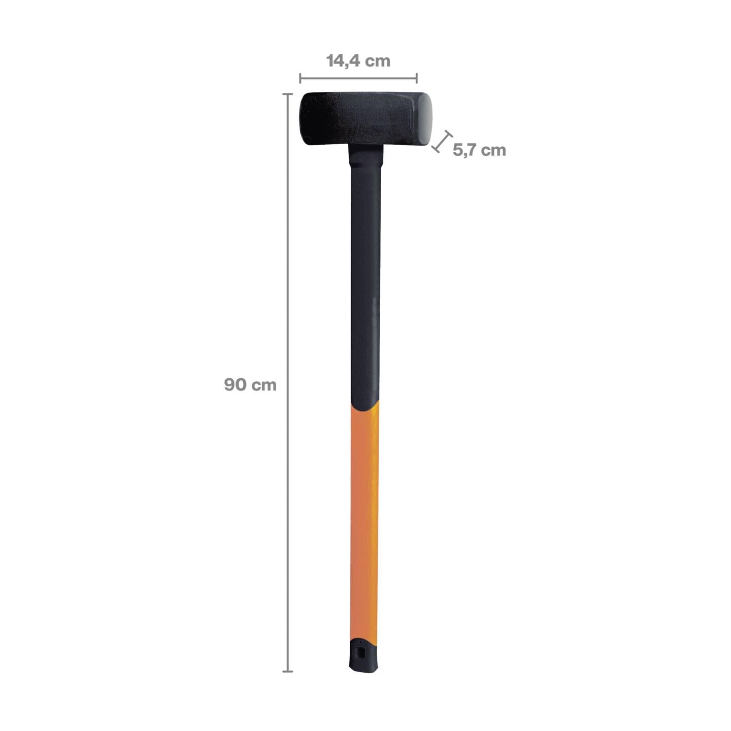 Fiskars 8.6 lb Forged Carbon Steel Sledge Hammer - Black/Orange (Model 1001619) | Heavy-Duty Demolition Tool for Construction, Wood Splitting & DIY Projects