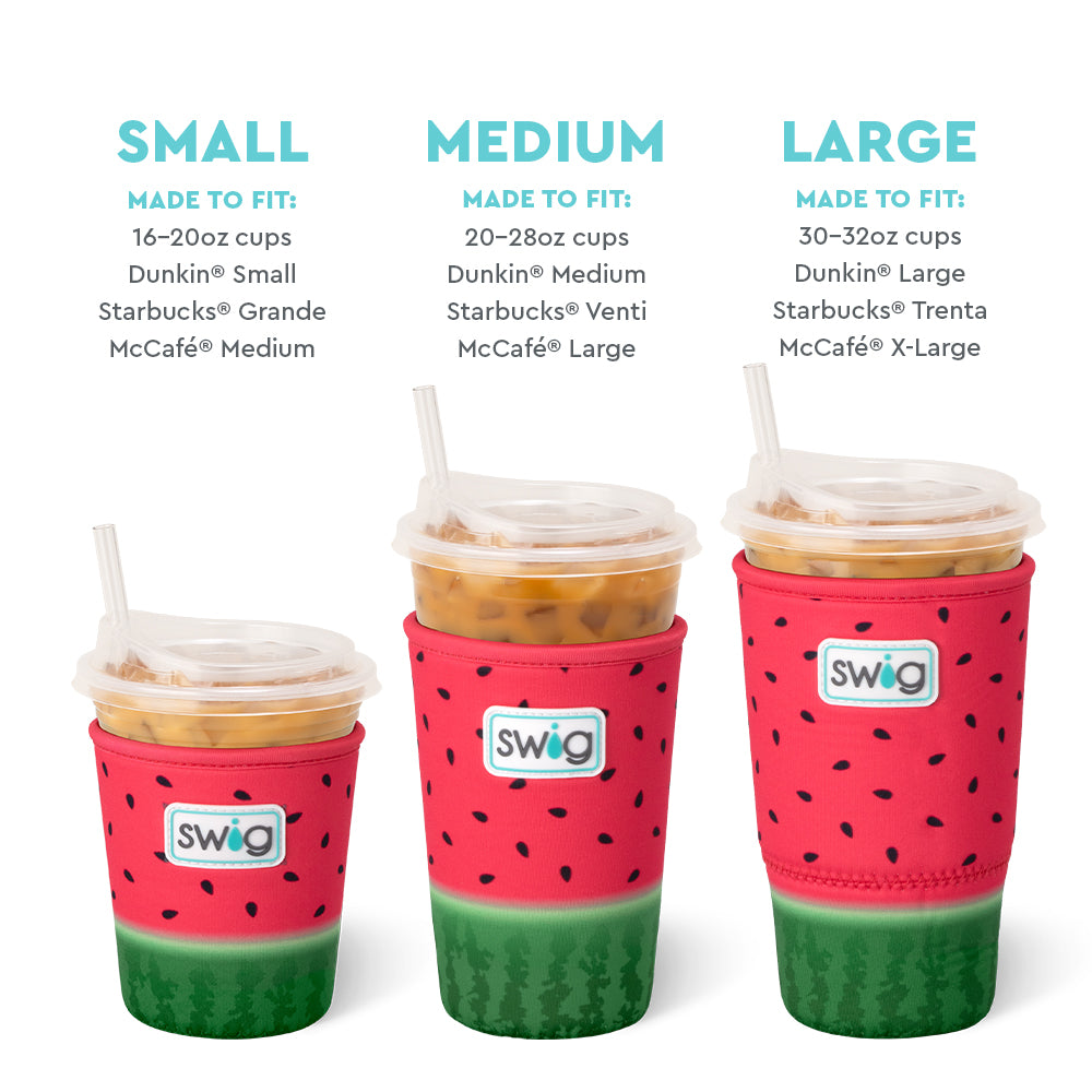 Refreshing Melon Slice Medium Iced Cup Coolie - Perfect for Summer Drinks, Pool Parties & Beach Outings