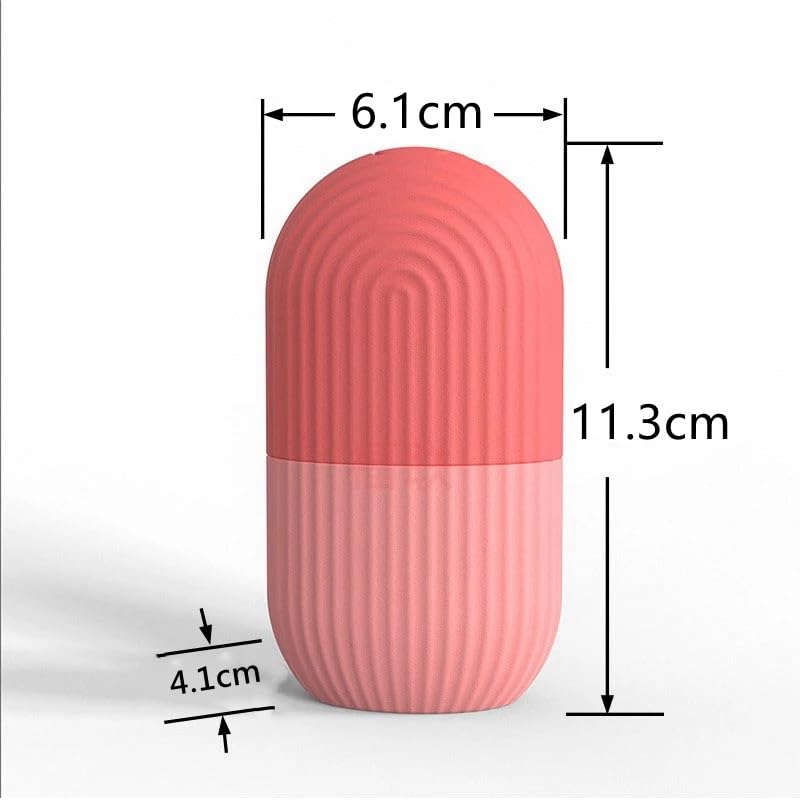V VANTRA Ice Roller for Face - Cooling Face Massager for Men & Women | Reusable & Unbreakable Ice Cube Roller for Puffy Eyes, Glowing Skin & Facial Therapy | Perfect for Morning Routine, Post-Workout Recovery & Spa Day (Pink)