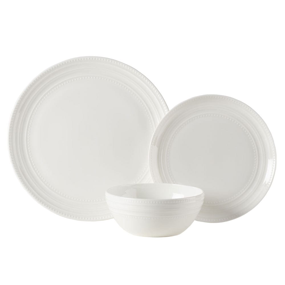 Kamryn 12-Piece Vegan Bone Dinnerware Set - Service for 4 | Eco-Friendly Tableware for Everyday Dining & Entertaining