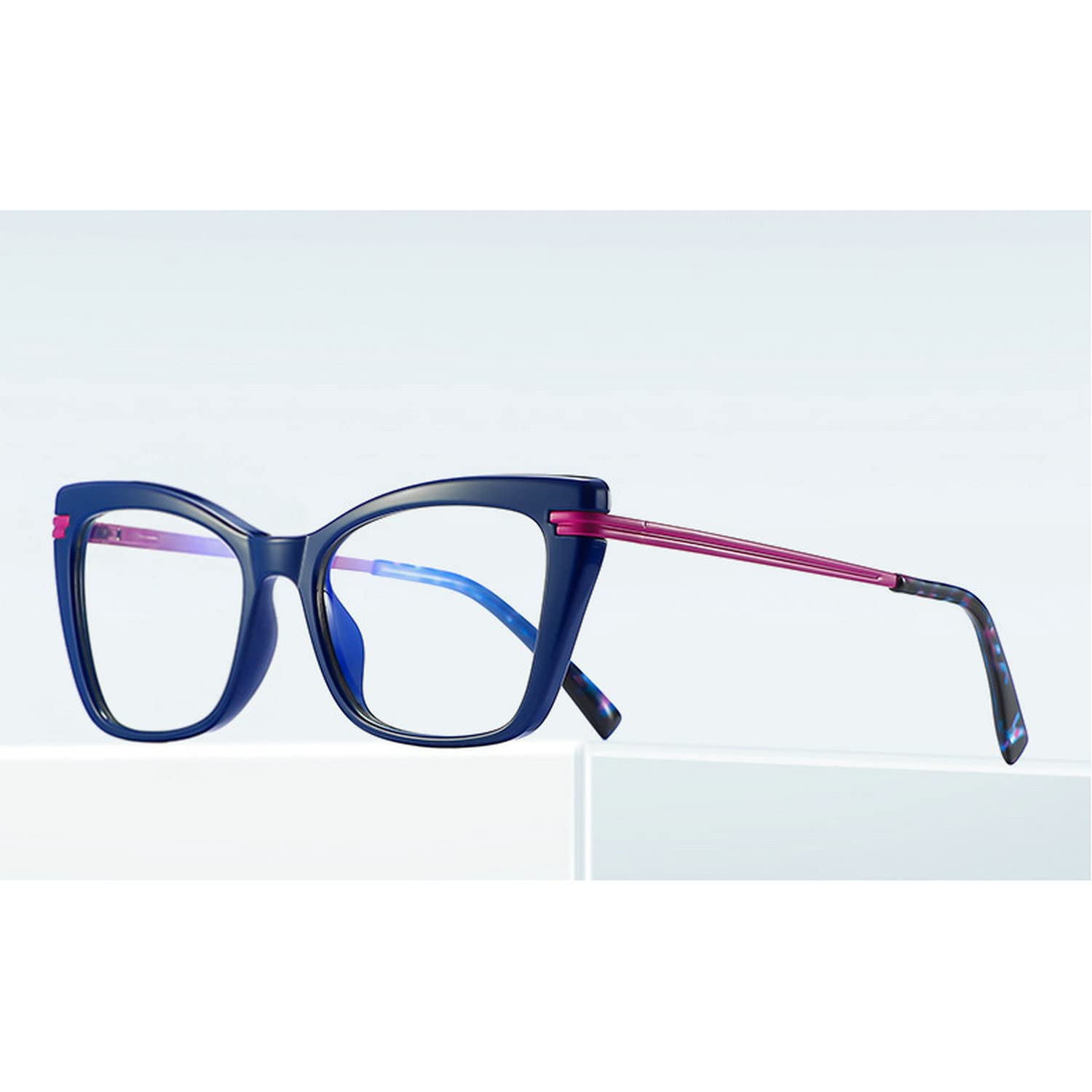 Melrose Fashion Cat Eye Blue Light Blocking Reading Glasses for Women - Retro Style Optical Hyperopia Glasses for Computer, Office & Reading Use