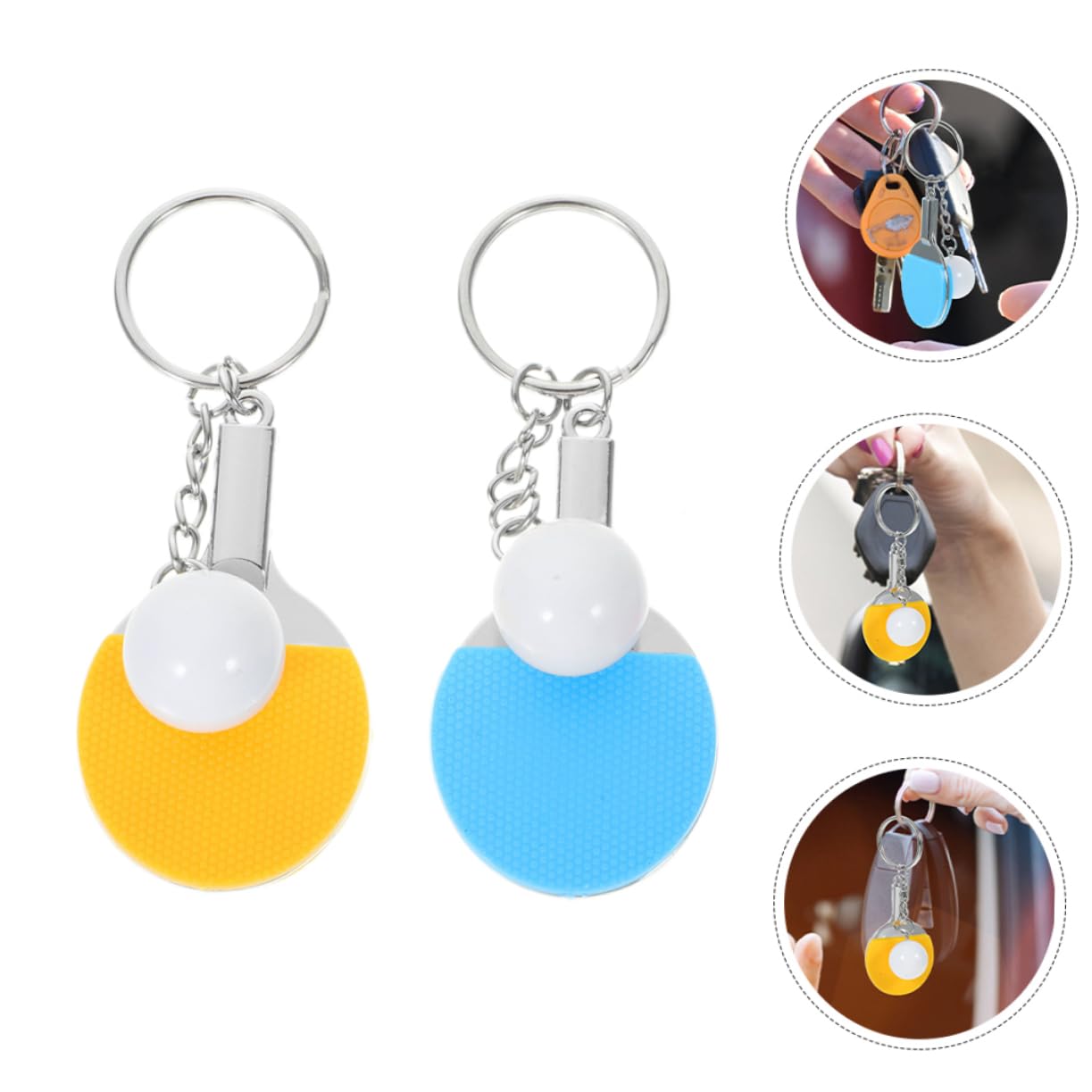 TOGEVAL Table Tennis Keychain Set - 12 Pack Sports Keychains for Players & Fans - Perfect for Gifts, Backpacks, and Tennis Gear Accessories