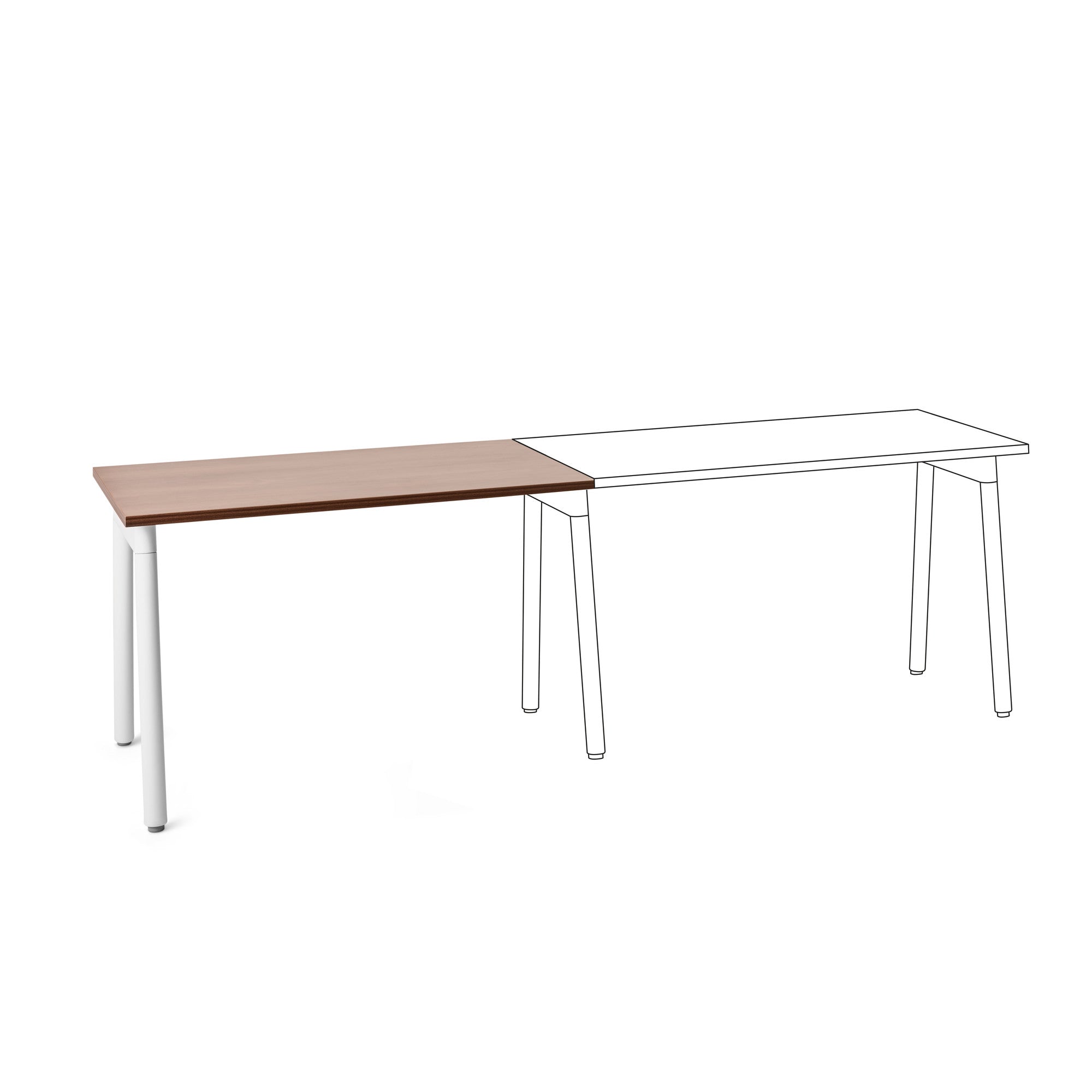 Series A Single Desk Add-On | Modern Office Desk Organizer | Perfect for Home Office & Workspace Organization