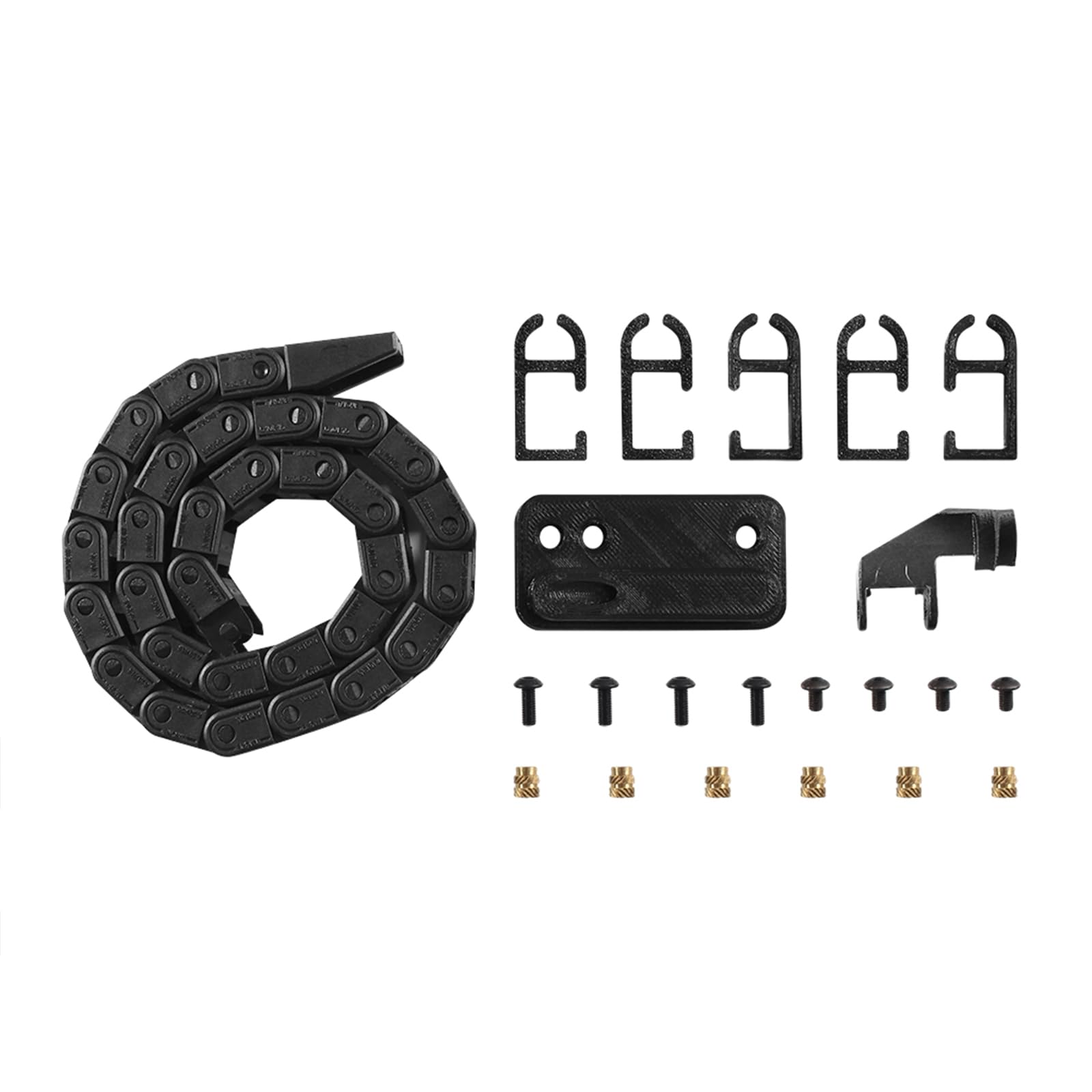 Ultralight Drag Chain Cable Assembly Kit for Bambu Lab P1P 3D Printer - Open Type Wire Chains for Smooth Filament Movement & Cable Management - Perfect for 3D Printing, CNC Machines & Robotics Projects