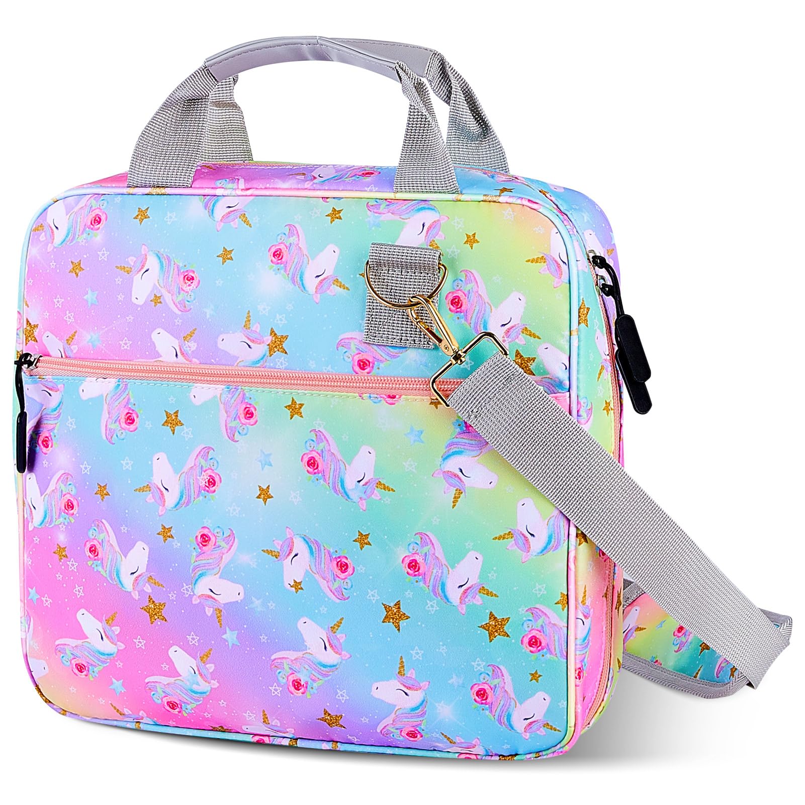 Durable 2 Inch 3-Ring Zipper Binder with Shoulder Strap - 500 Sheet Capacity School Organizer with Multiple Pockets & Handle - Perfect for Middle School Students, College Note Taking & Office Document Storage