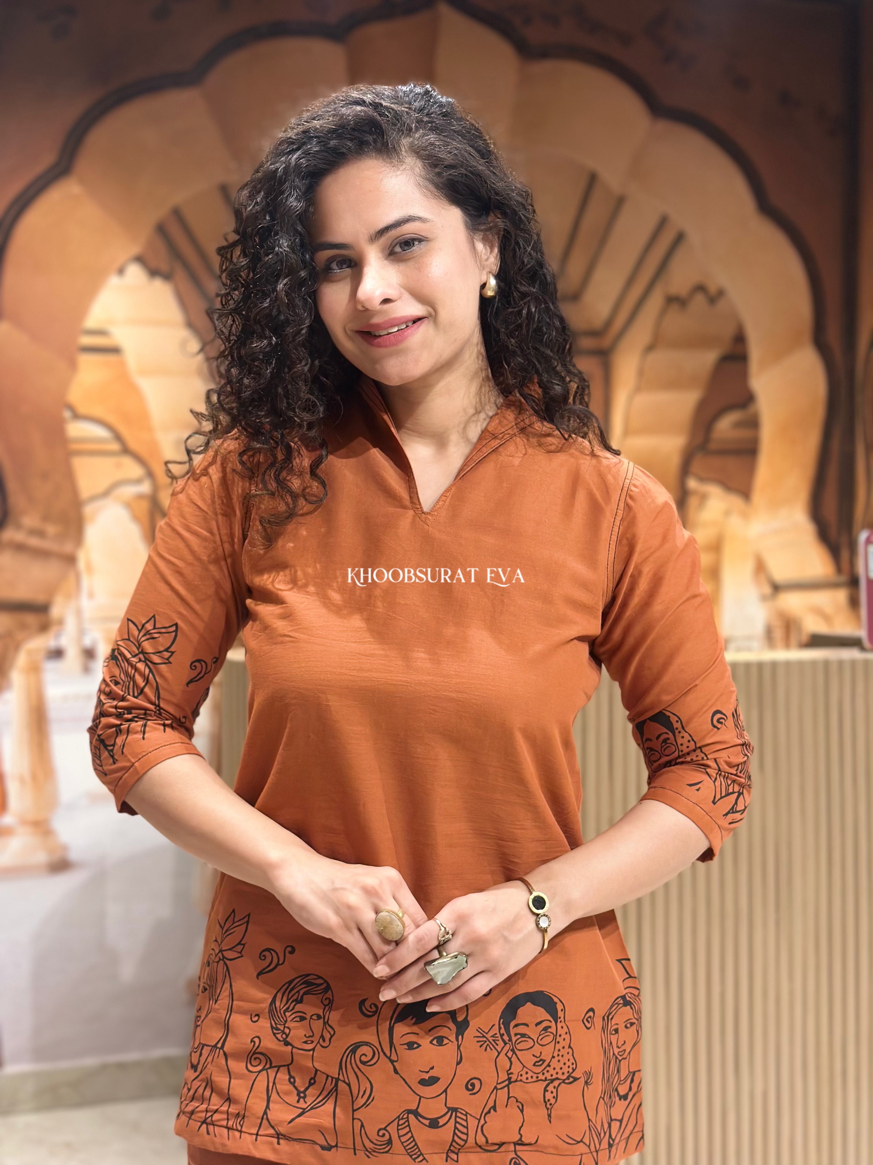 Stylish Rust-Colored Matching Outfit Set for Women - Perfect for Casual Wear, Date Nights & Fall Fashion