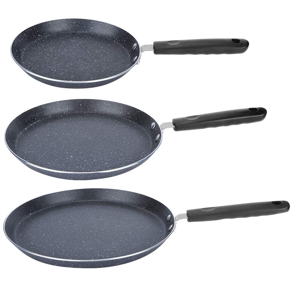 Yosoo 123 Non-Stick Frying Pan Cookware Set - 8 Inch & 10 Inch Induction Compatible Skillets for Pancakes, Eggs, Pizza - Perfect for Breakfast Cooking & Family Meals