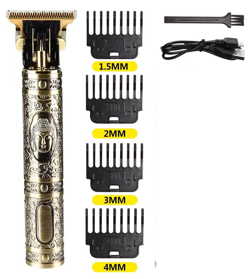 Professional Buddha Style Hair Trimmer for Men - Adjustable Blade Clipper & Shaver with Retro Oil Head for Precise Close Cutting OPS722 | Perfect for Home Grooming, Barber Shops & Travel