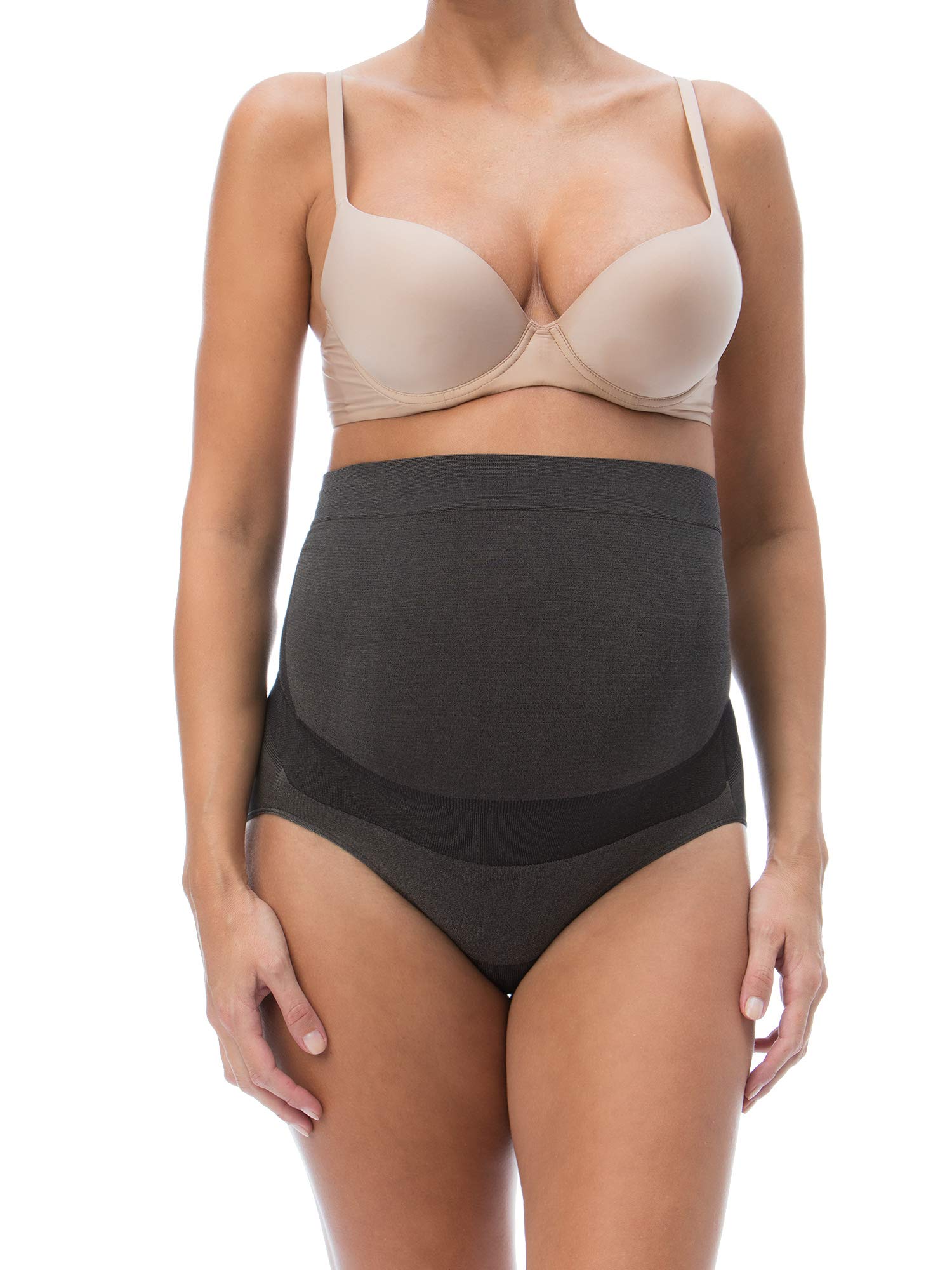 RelaxMaternity 5150 Silver Fiber Over The Belly Maternity Underwear - 100% Italian Made, Breathable & Comfortable for Pregnancy - Perfect for Daily Wear, Work & Sleeping