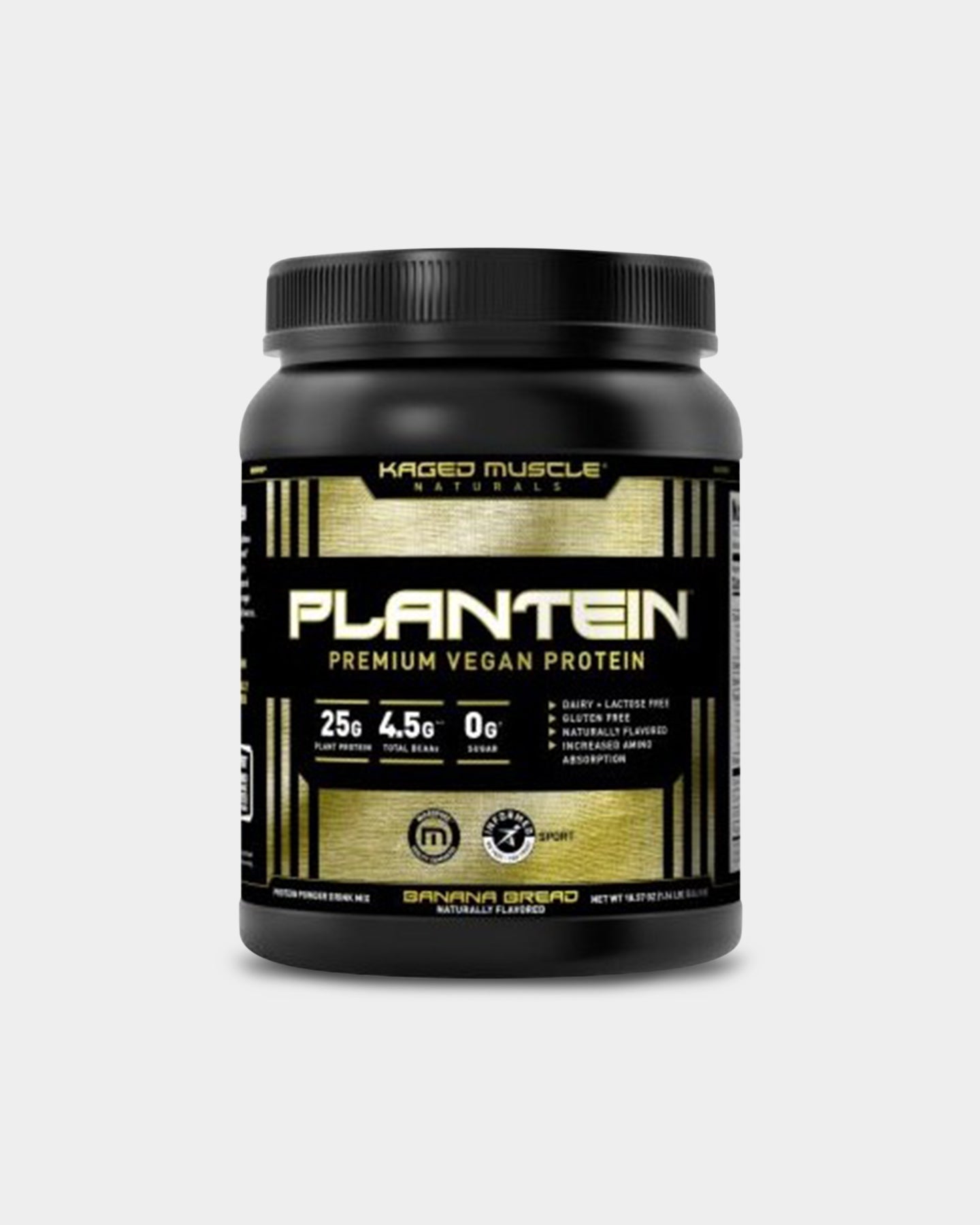 Kaged Plantein Vegan Protein Powder - Plant-Based Protein Supplement for Muscle Recovery & Workout - Ideal for Smoothies, Shakes & Post-Workout Nutrition