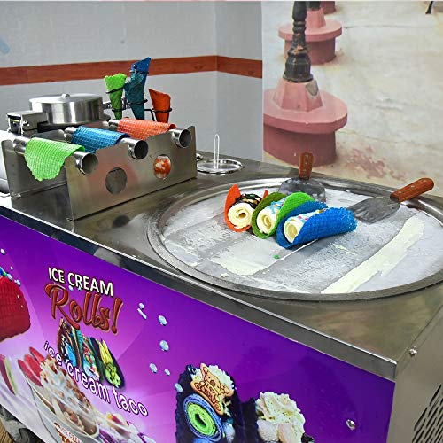 Kolice Commercial Taco Maker & Roll Ice Cream Machine - Professional Tortilla Press & Fried Ice Cream Equipment for Restaurants, Food Trucks & Catering Businesses | Perfect for Mexican Cuisine, Dessert Shops & Street Food Vendors