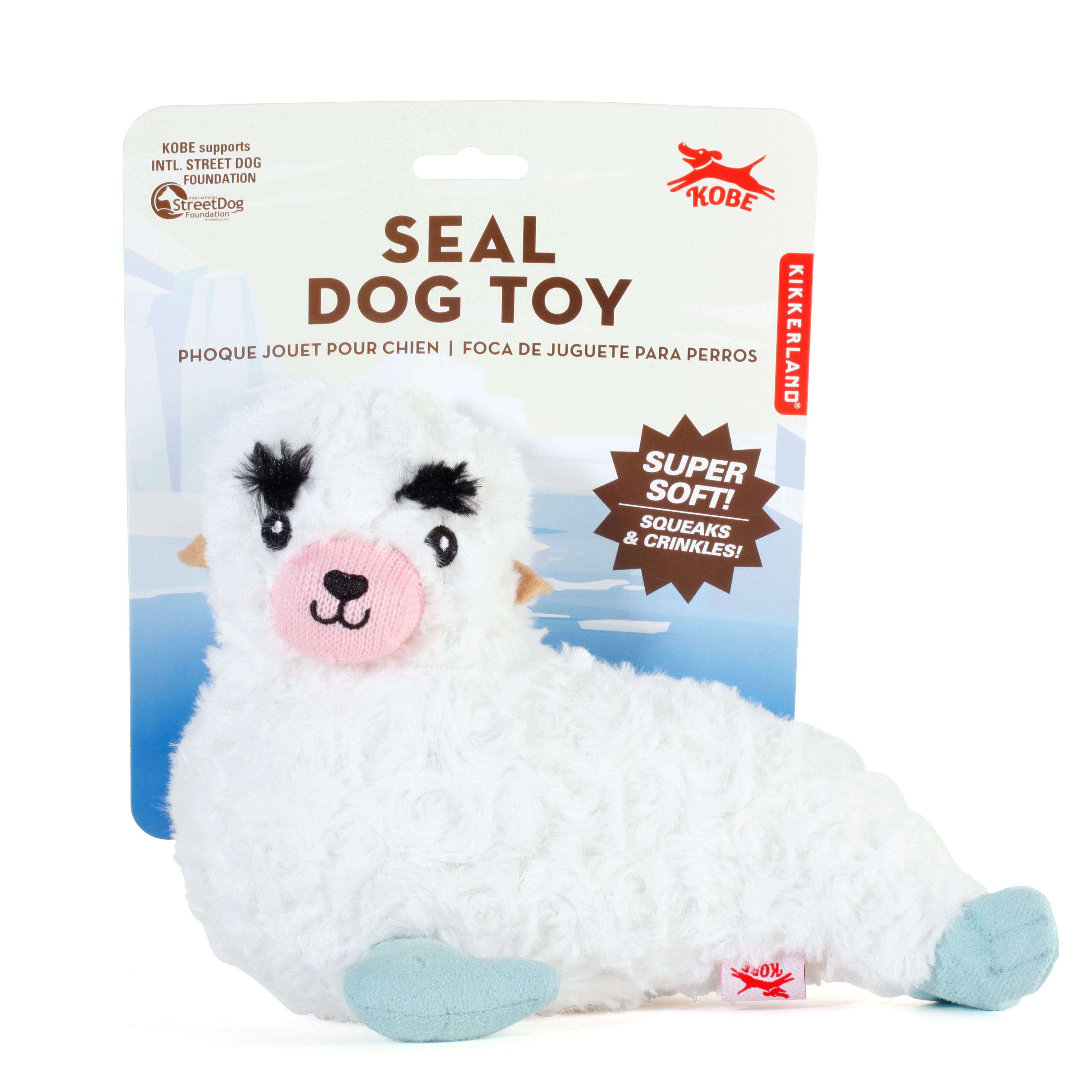 Durable Kobe Seal Plush Dog Toy for Chewing & Play - Soft & Safe Pet Chew Toy for Puppies & Small Dogs - Perfect for Indoor Playtime & Training Rewards