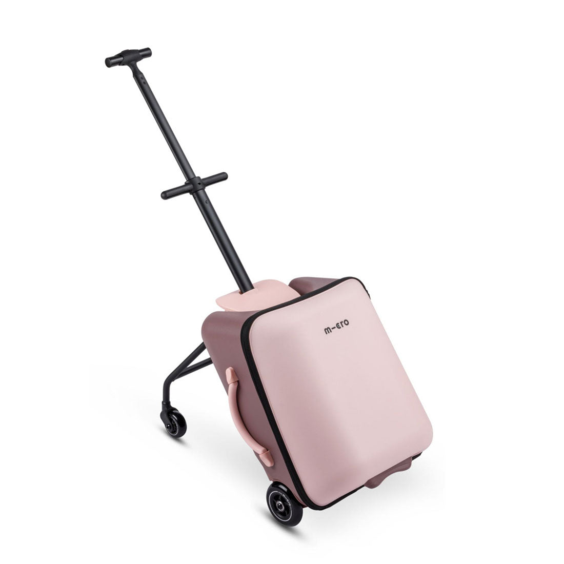 Micro Ride On Luggage Eazy Allrounder - Pastel Pink Kids Travel Suitcase with Wheels | Perfect for Airports, Family Vacations & School Trips